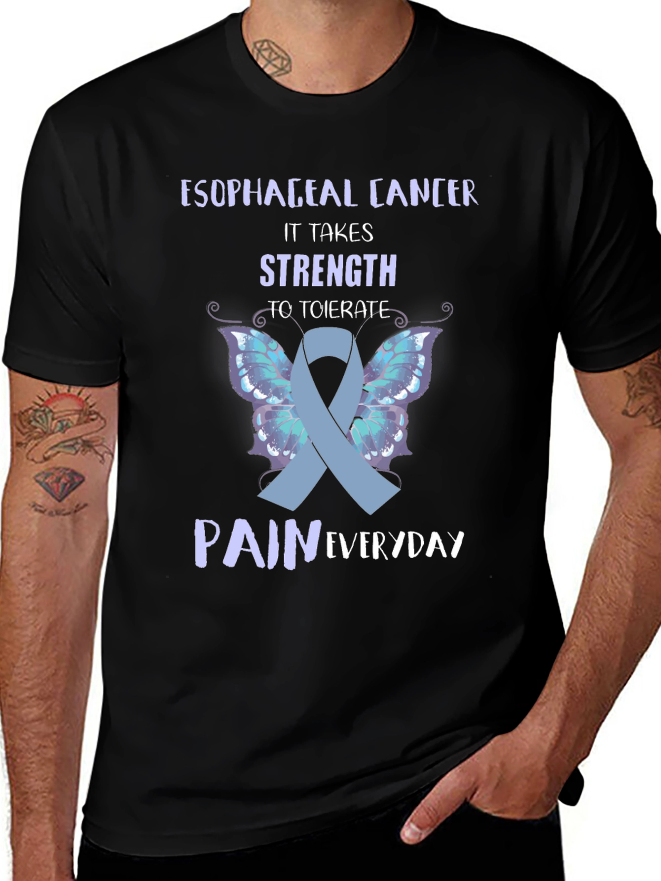 Esophageal Cancer Awareness Ribbon T-Shirt