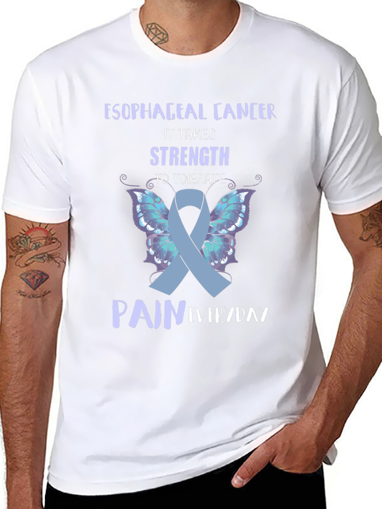 Esophageal Cancer Awareness Ribbon T-Shirt