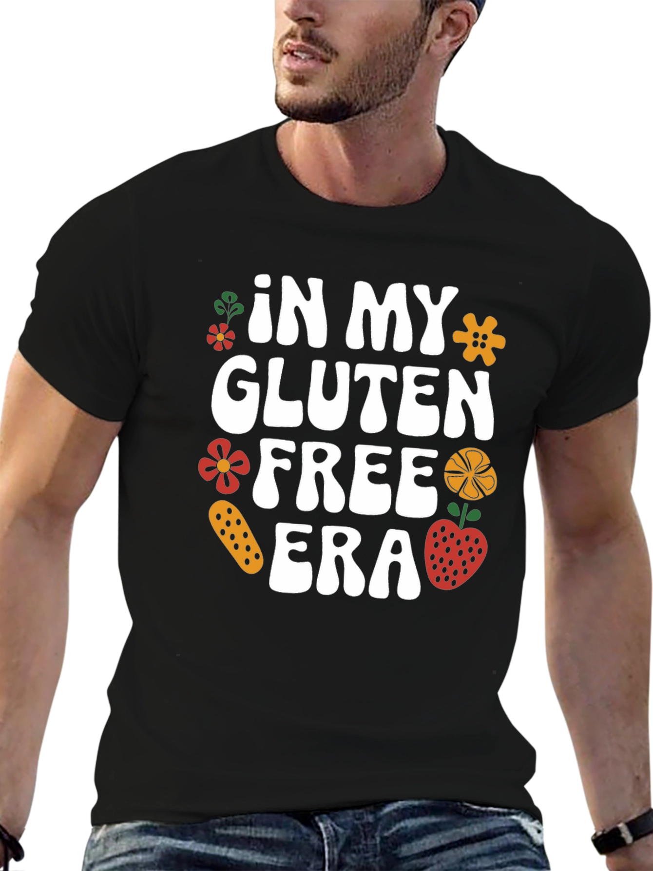 Gluten Free Era Black Graphic T-Shirt
