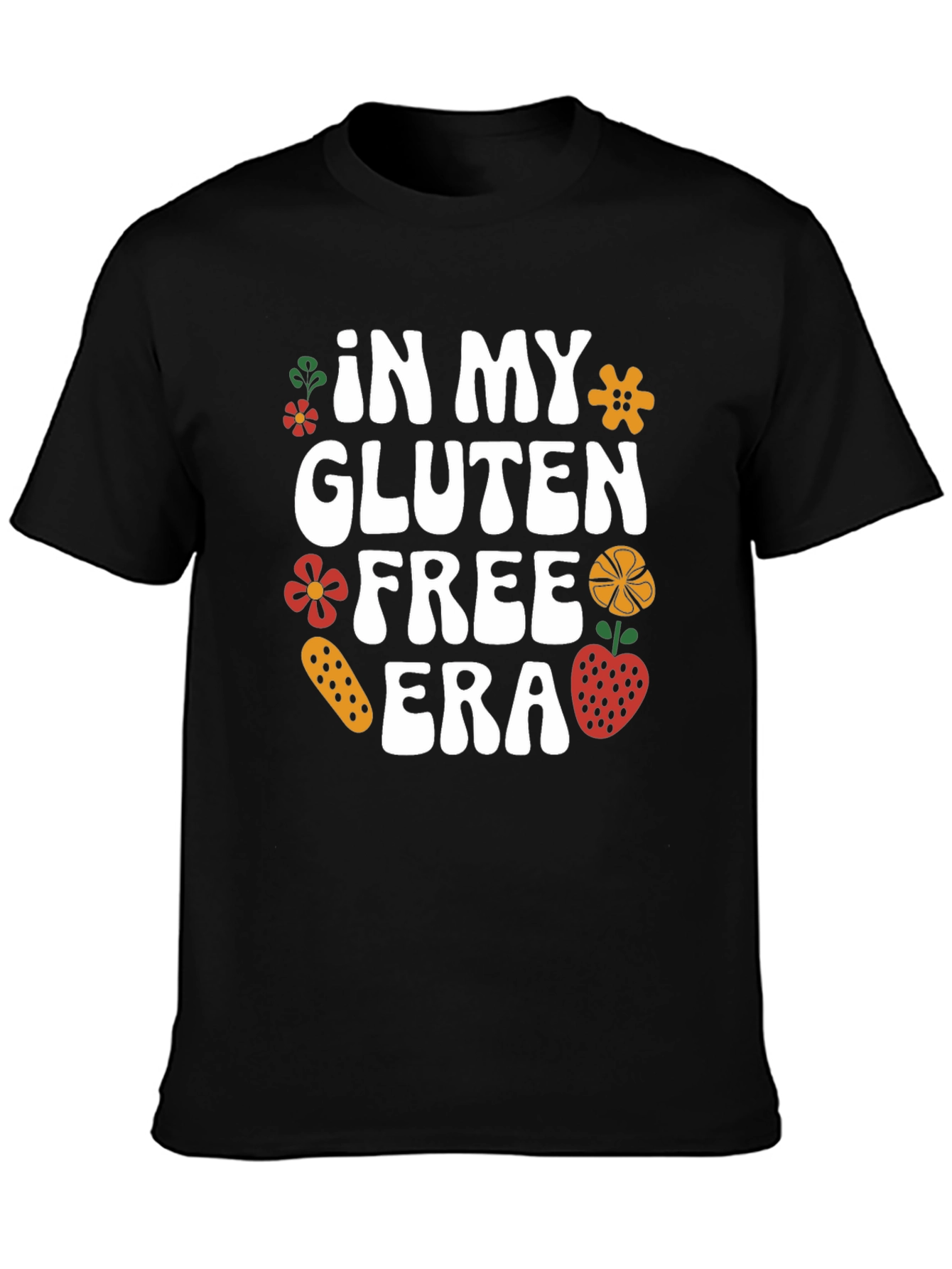 Gluten Free Era Black Graphic T-Shirt