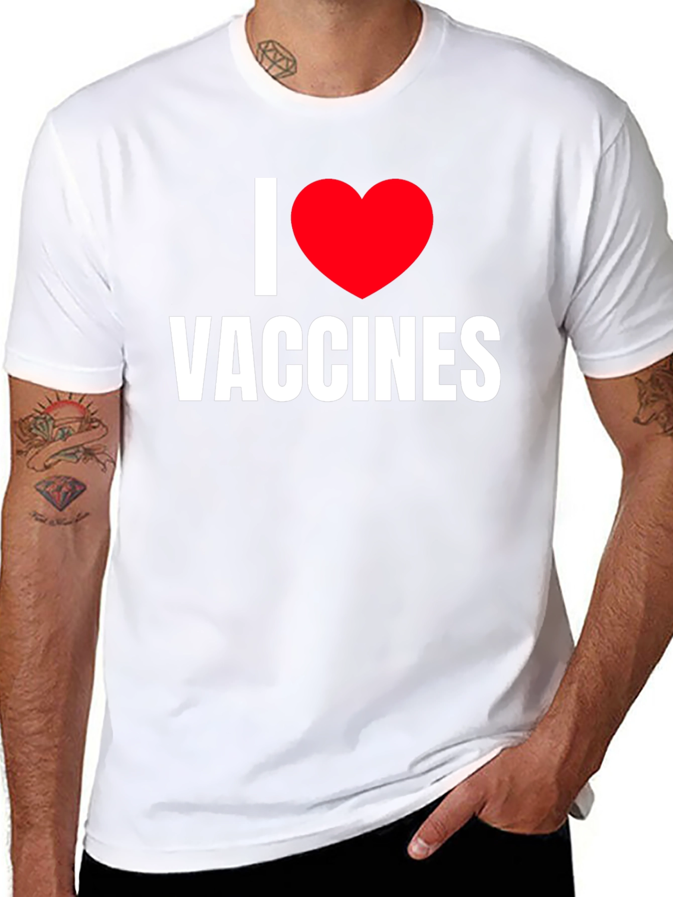 I Love Vaccines T-Shirt Pro Vaccine Supporter Tee