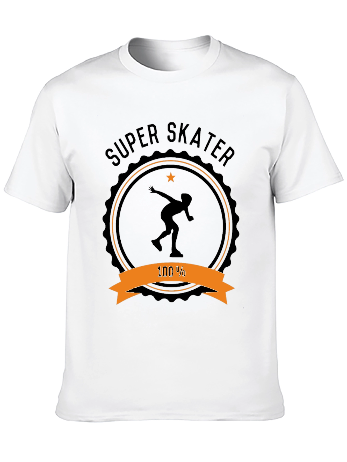Super Skater Graphic Tee - Black Cotton T-Shirt