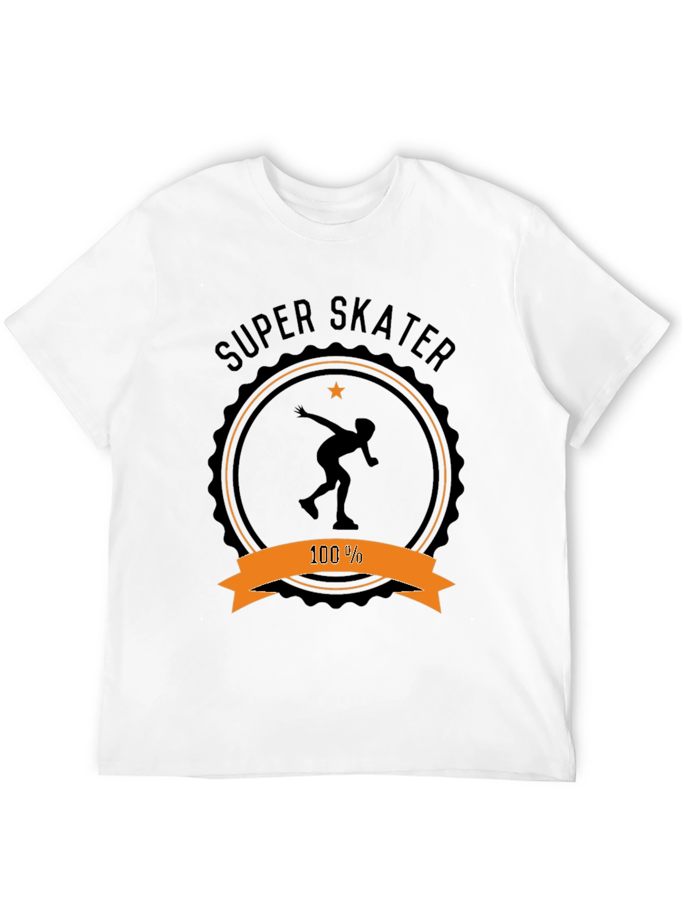 Super Skater Graphic Tee - Black Cotton T-Shirt