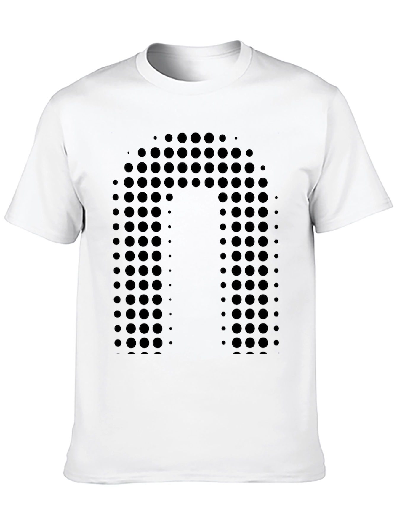 Abstract Polka Dot Design Black T-Shirt