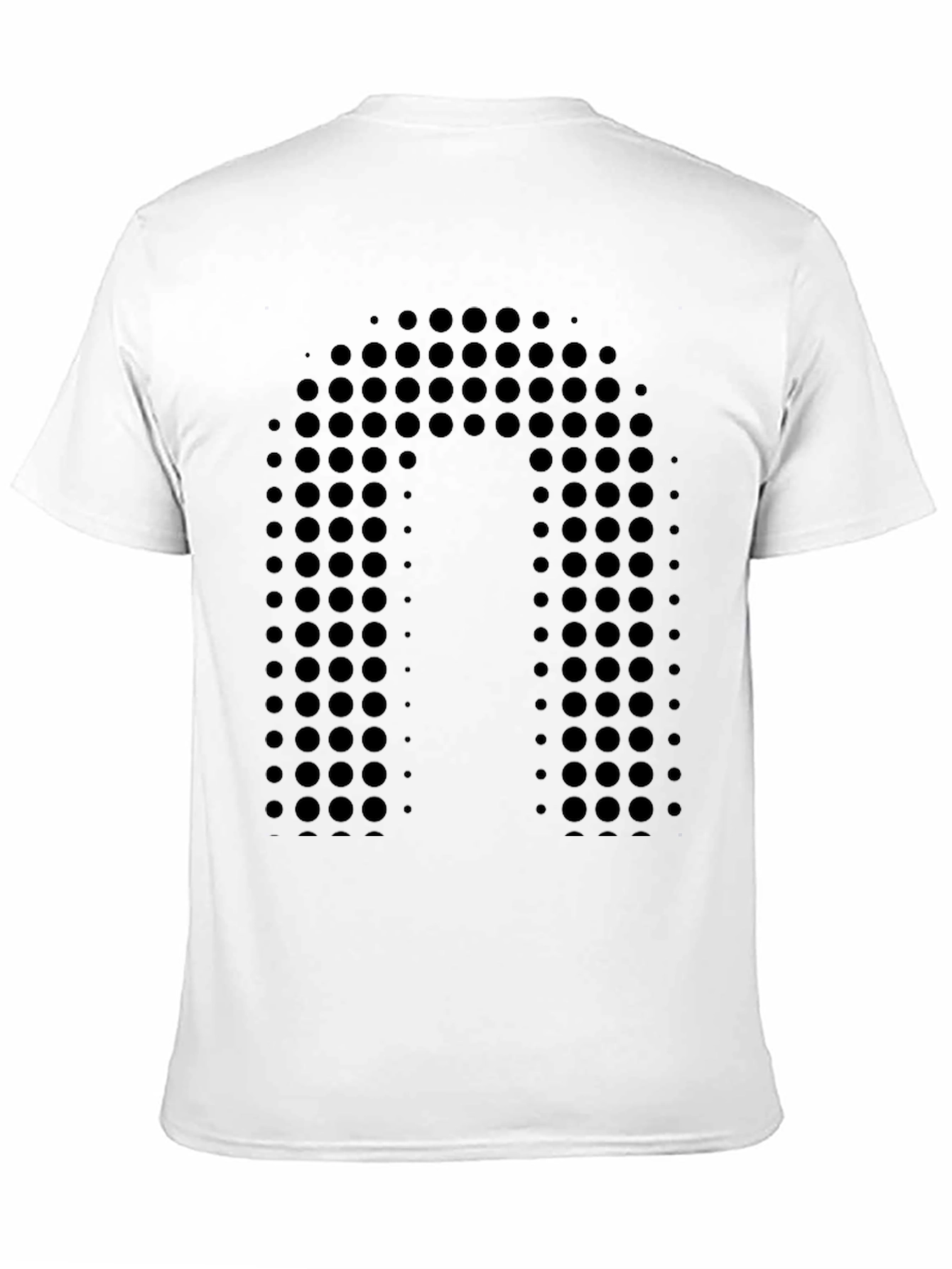 Abstract Polka Dot Design Black T-Shirt