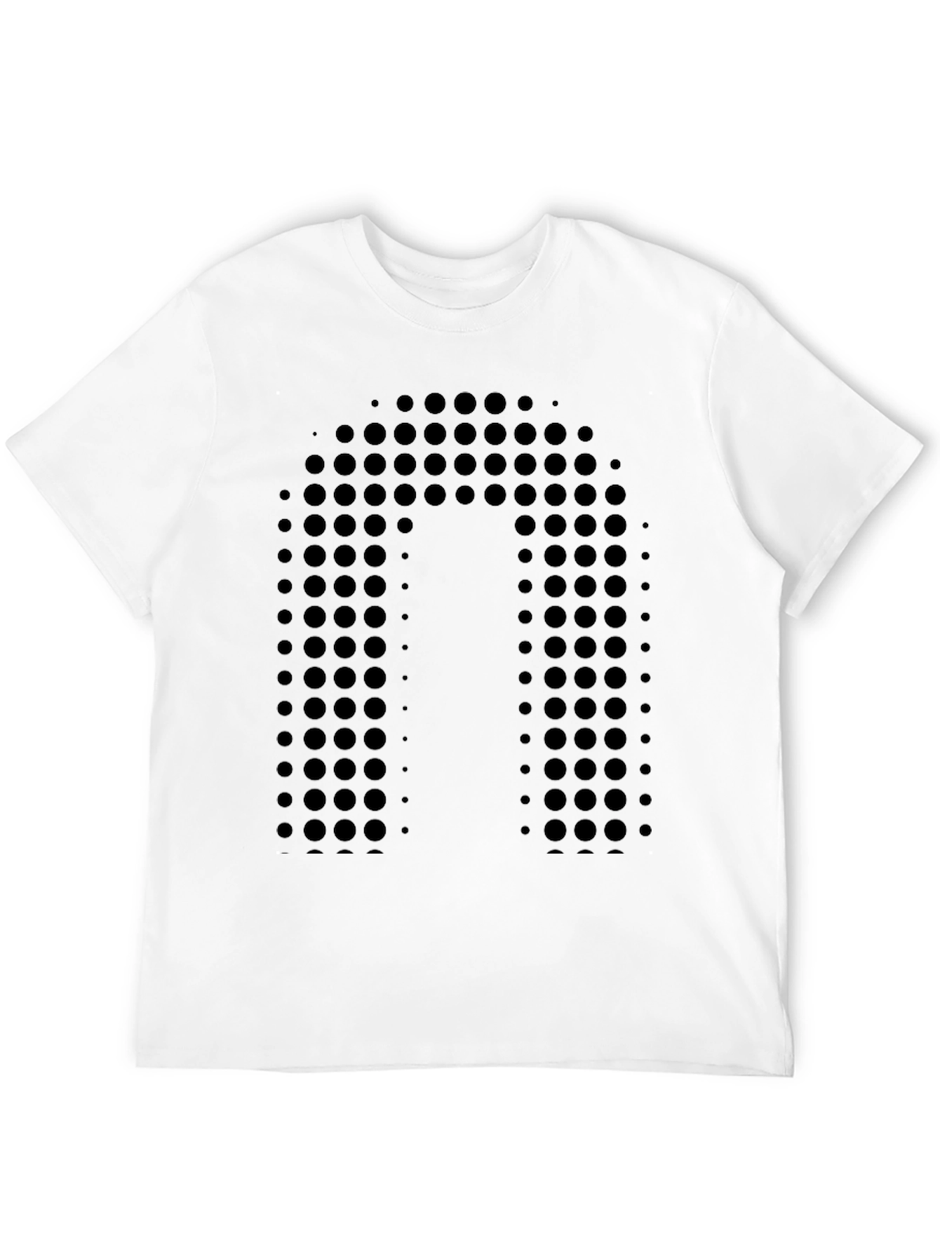 Abstract Polka Dot Design Black T-Shirt