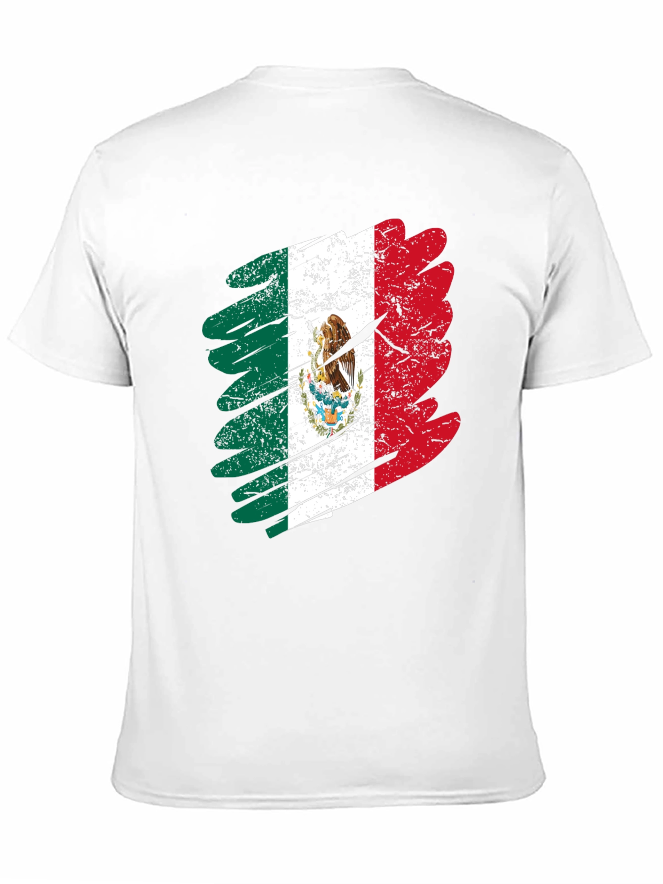 Distressed Mexico Flag Graphic T-Shirt