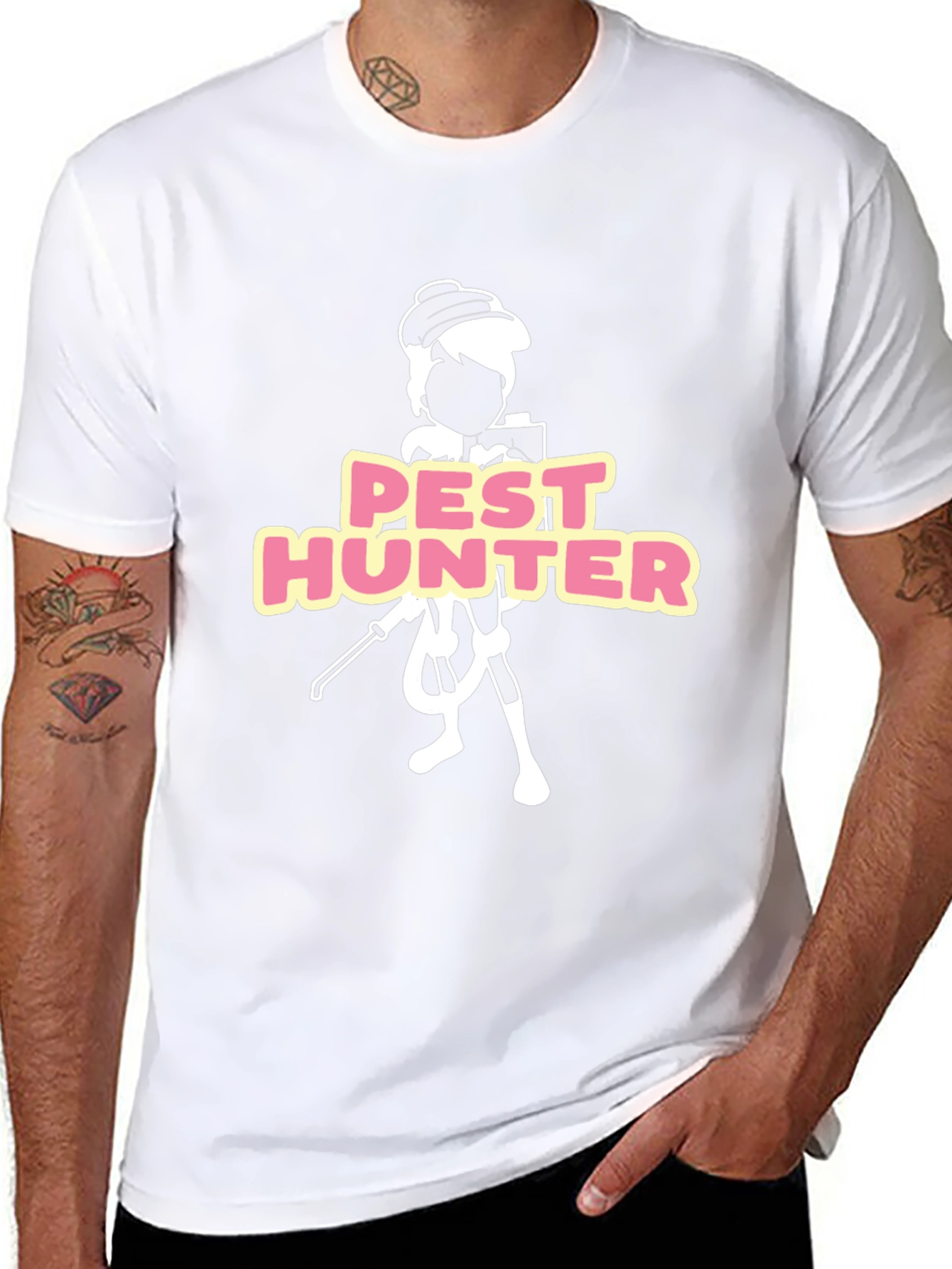 Pest Hunter Graphic Tee - Black Cotton