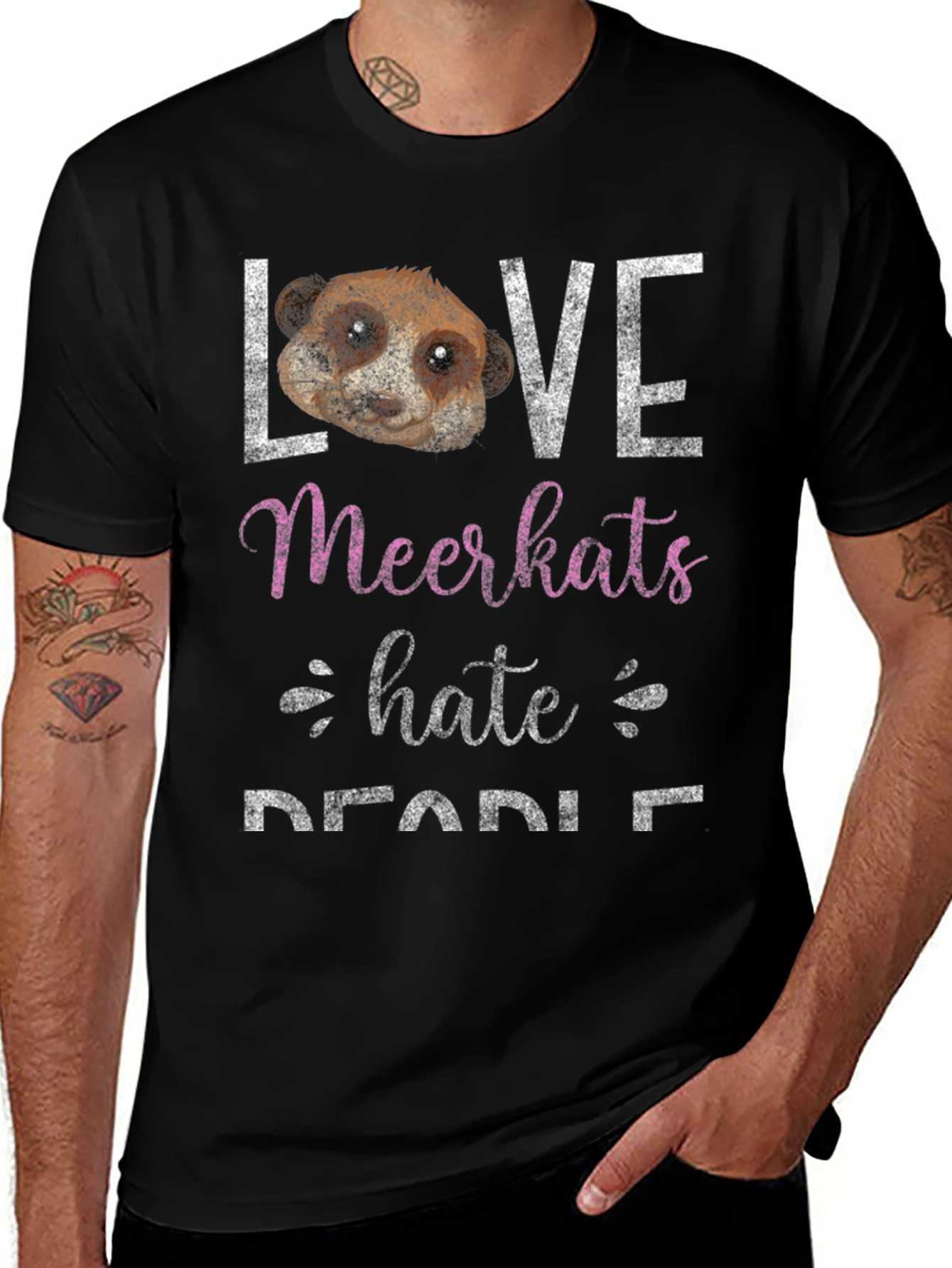 Love Meerkats Hate Safari Tee