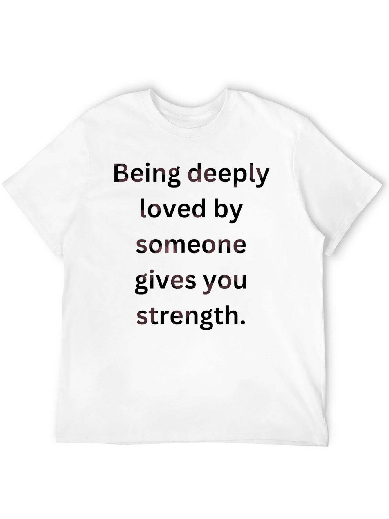 Strength Quote Tee - Deeply Loved Black T-Shirt