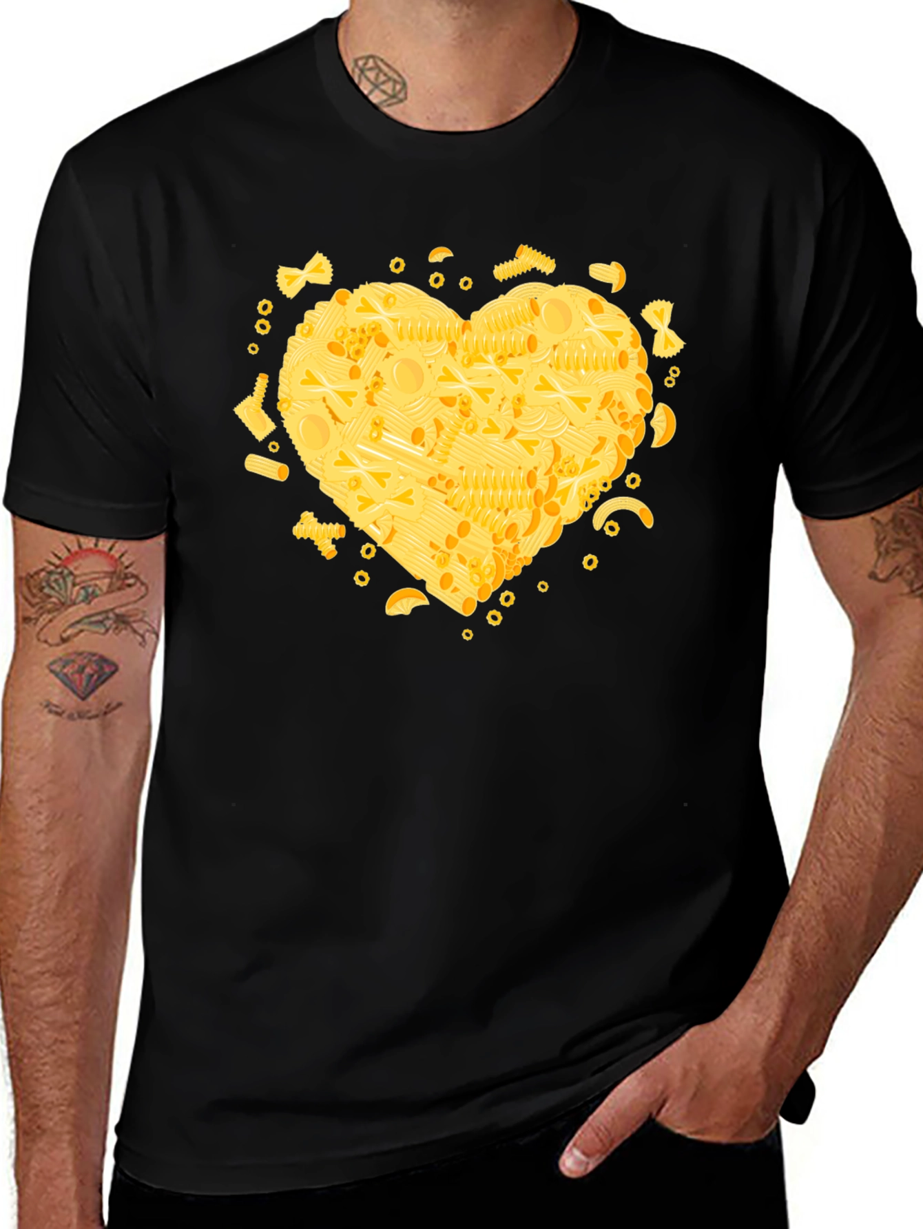 Pasta Heart T-Shirt - Foodie Love Graphic Tee