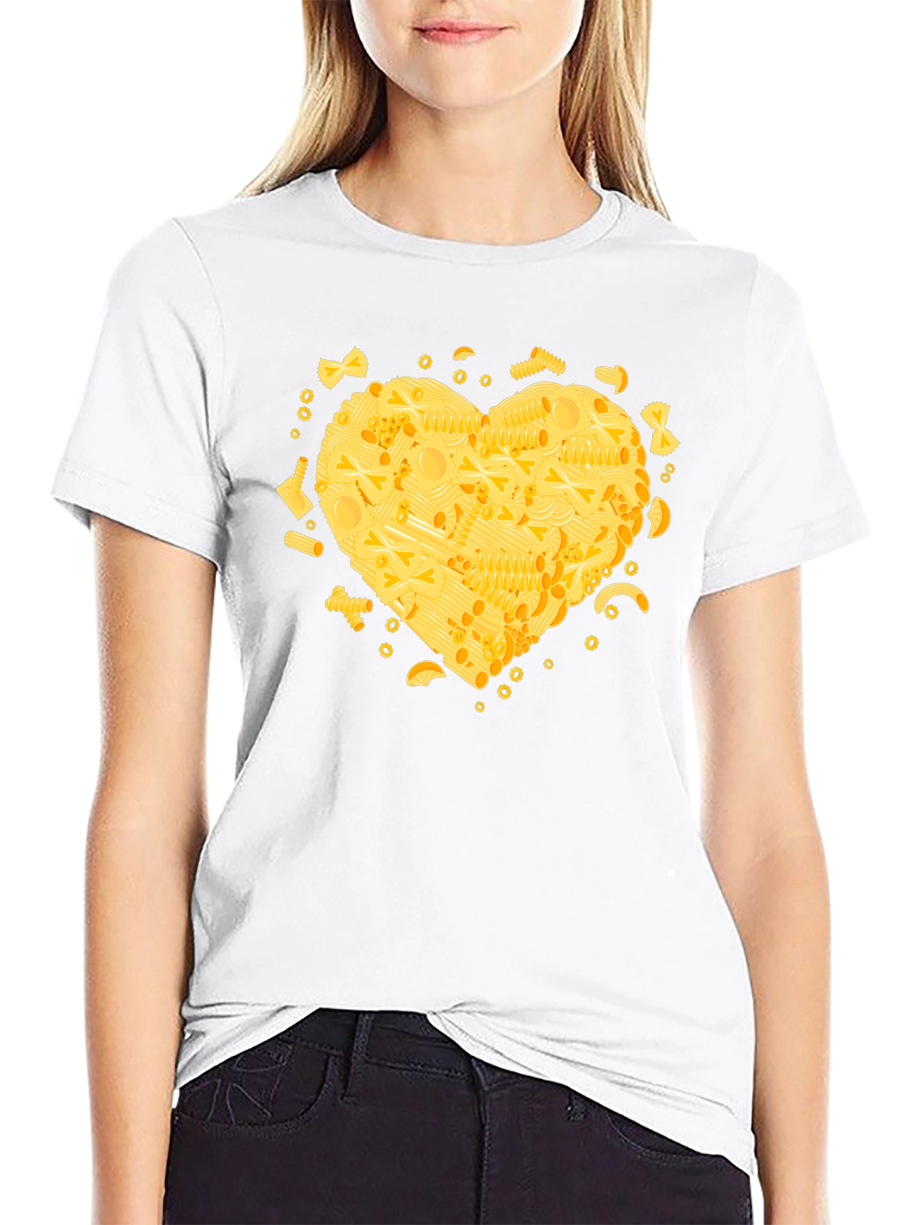 Pasta Heart T-Shirt - Foodie Love Graphic Tee