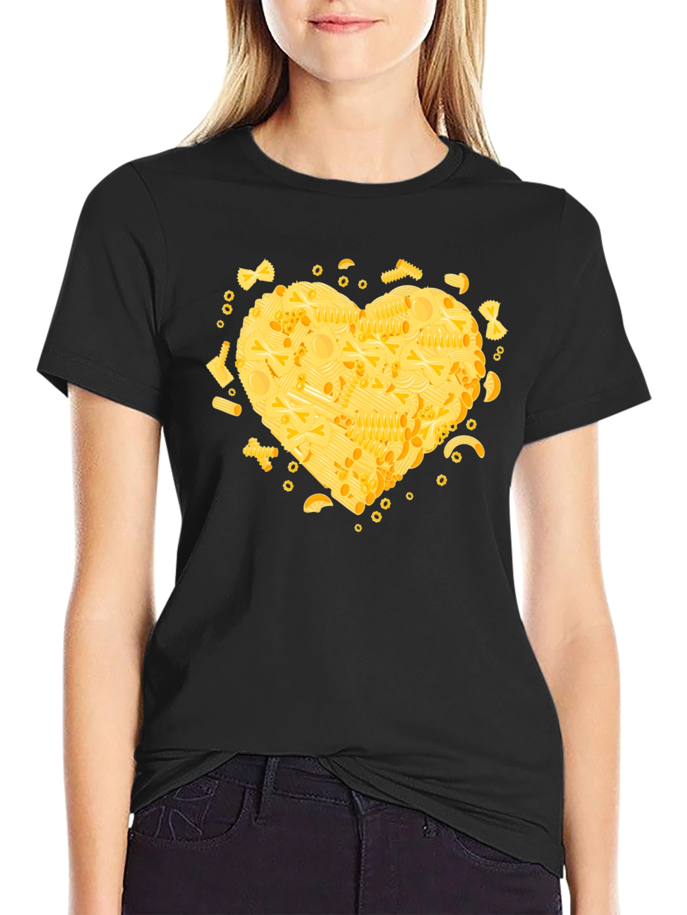 Pasta Heart T-Shirt - Foodie Love Graphic Tee