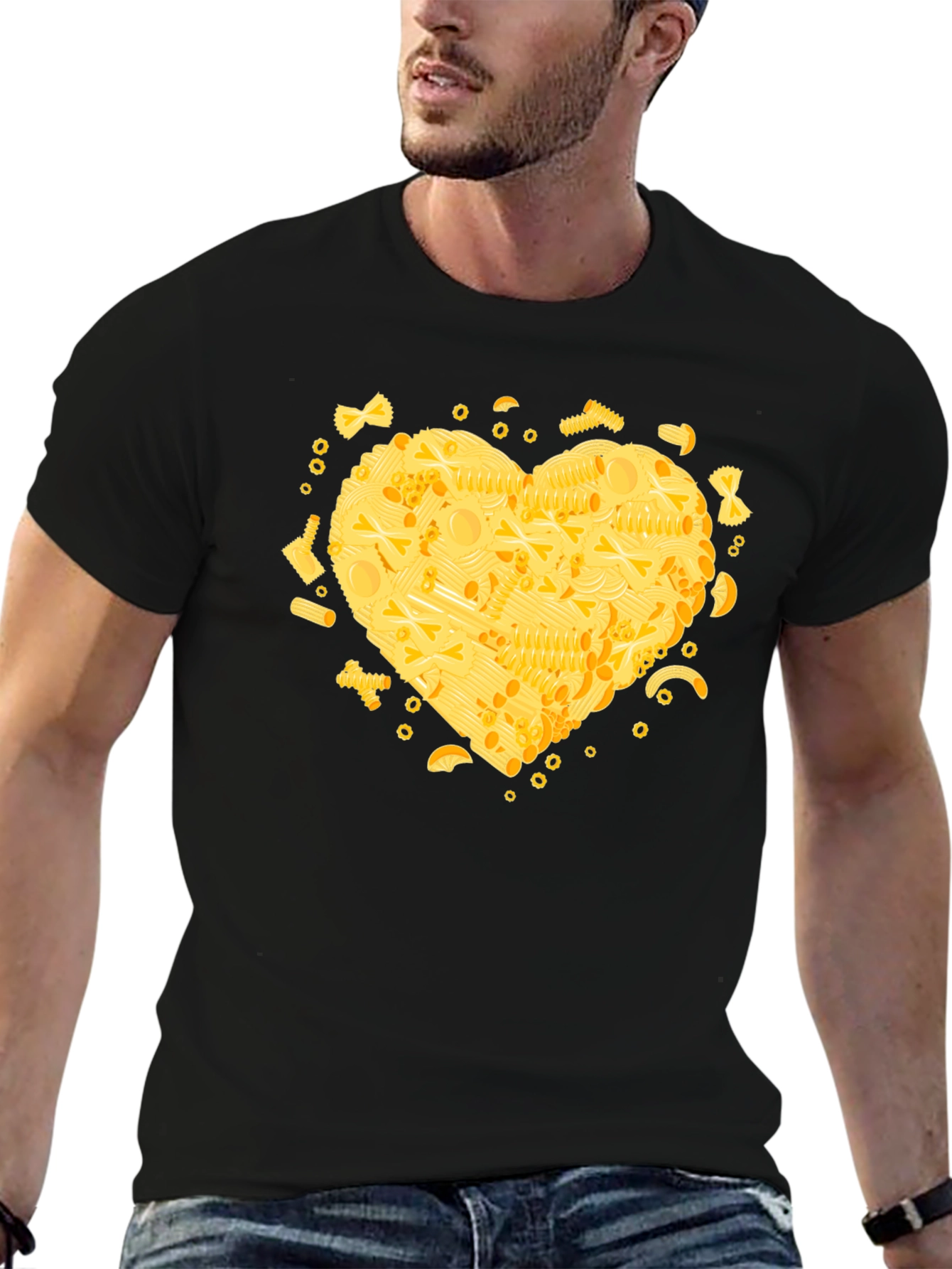 Pasta Heart T-Shirt - Foodie Love Graphic Tee