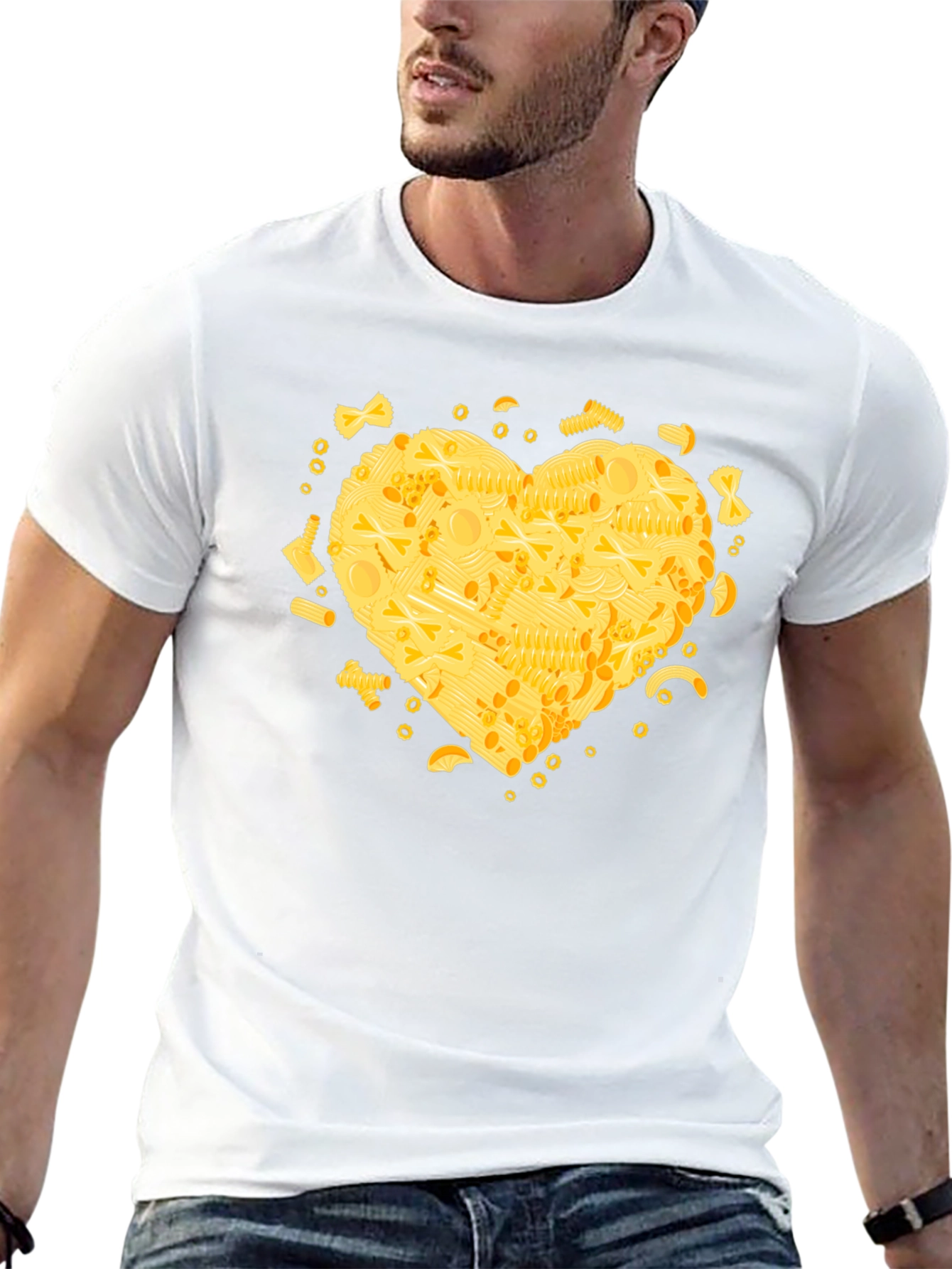 Pasta Heart T-Shirt - Foodie Love Graphic Tee
