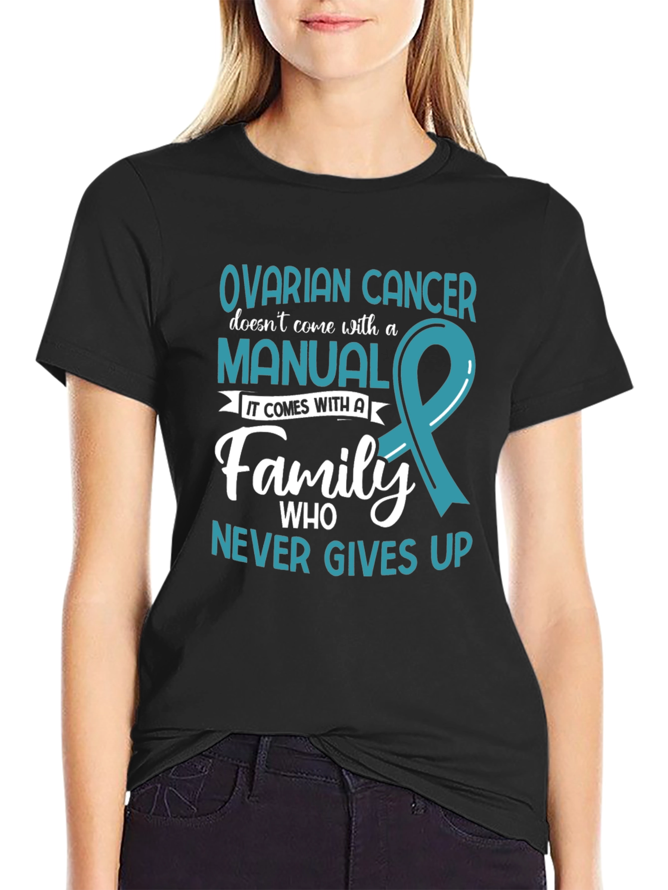 Ovarian Cancer Awareness T-Shirt - Family Support Tee