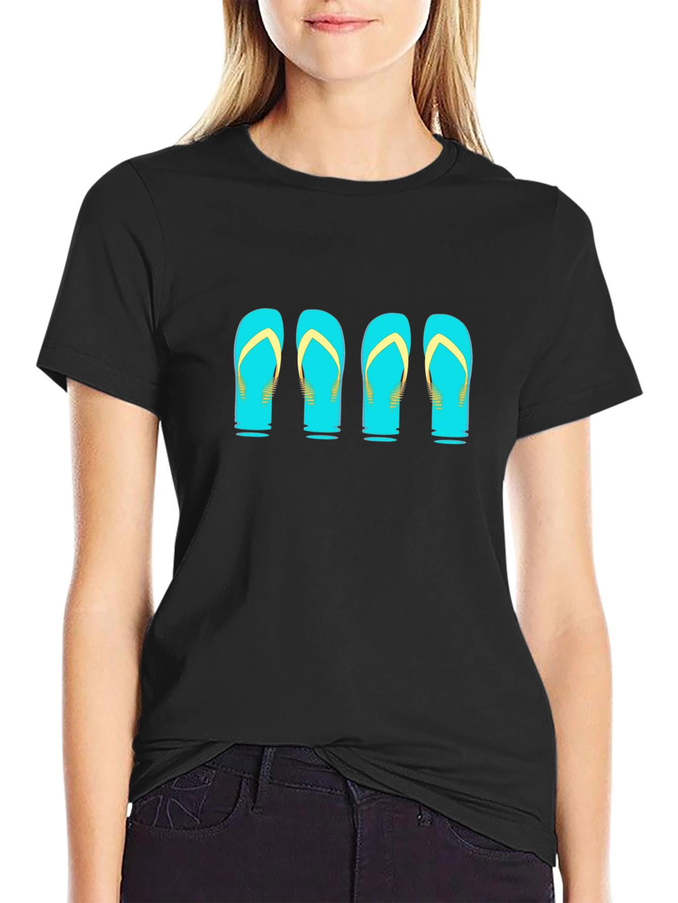 Flip Flop Graphic Tee - Black