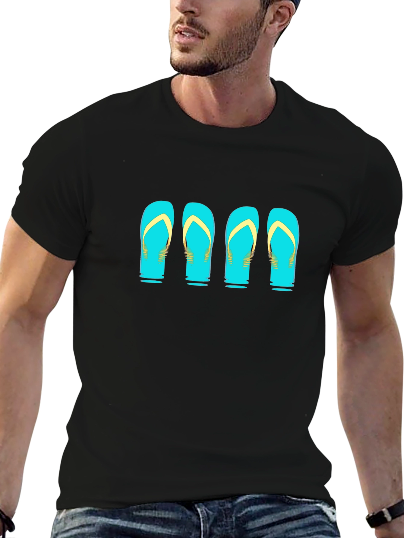 Flip Flop Graphic Tee - Black