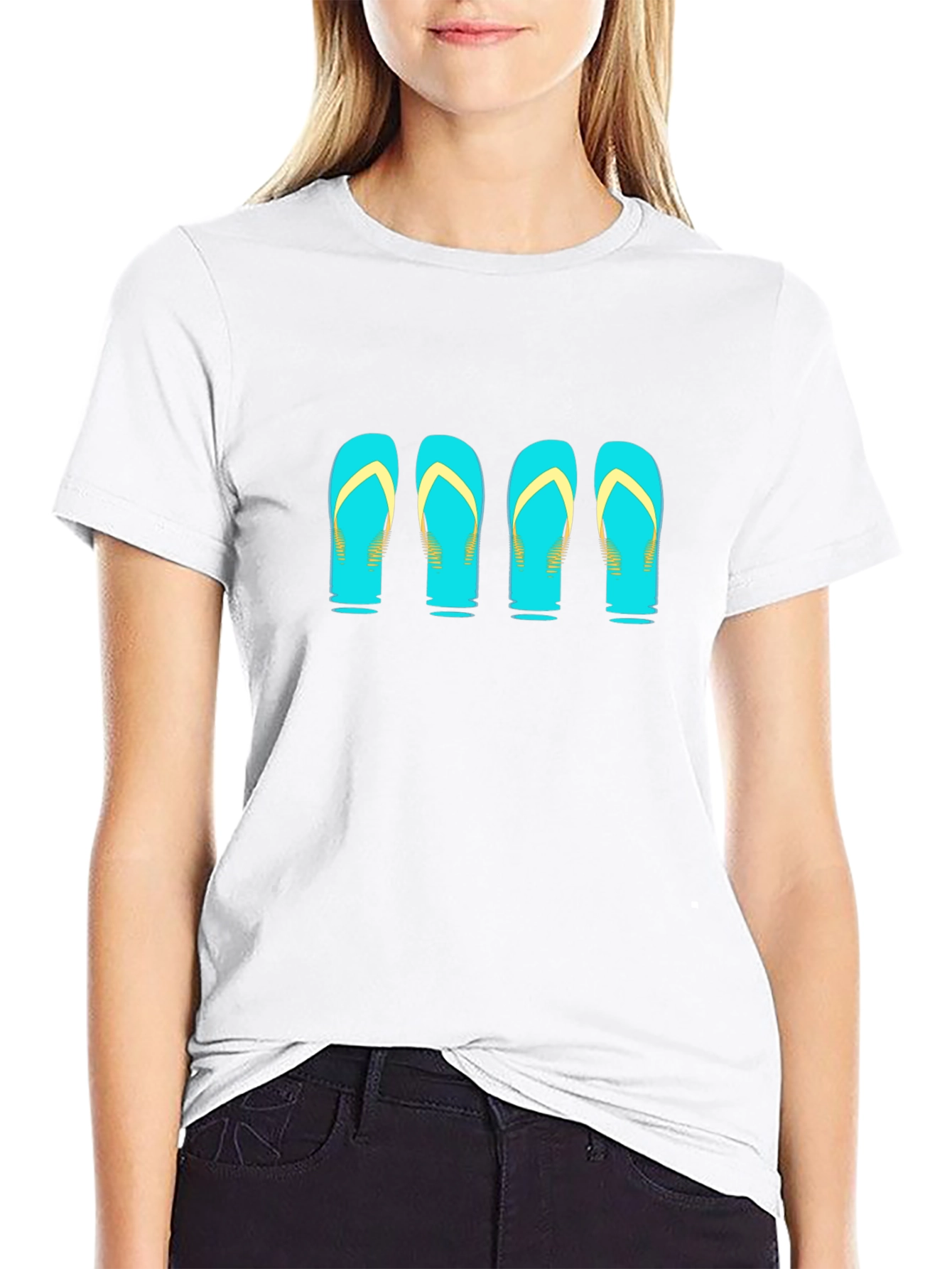 Flip Flop Graphic Tee - Black