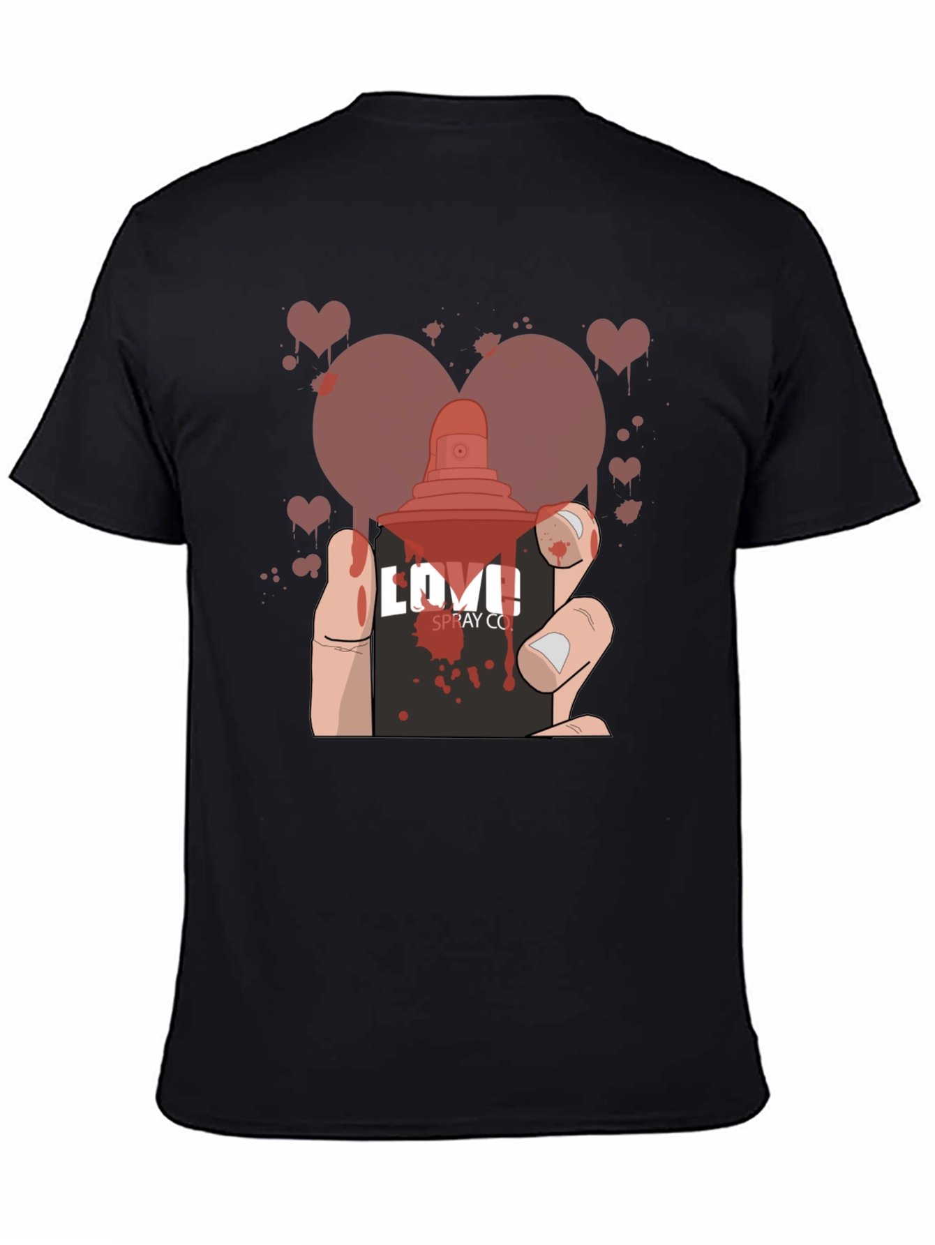 Love Spray Graphic Tee - Unique Artistic Design