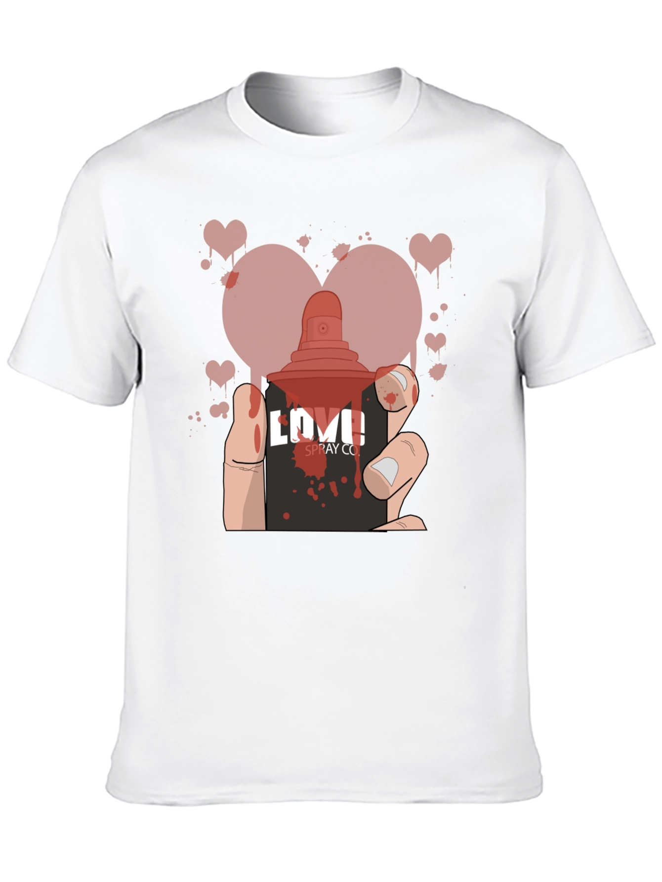 Love Spray Graphic Tee - Unique Artistic Design
