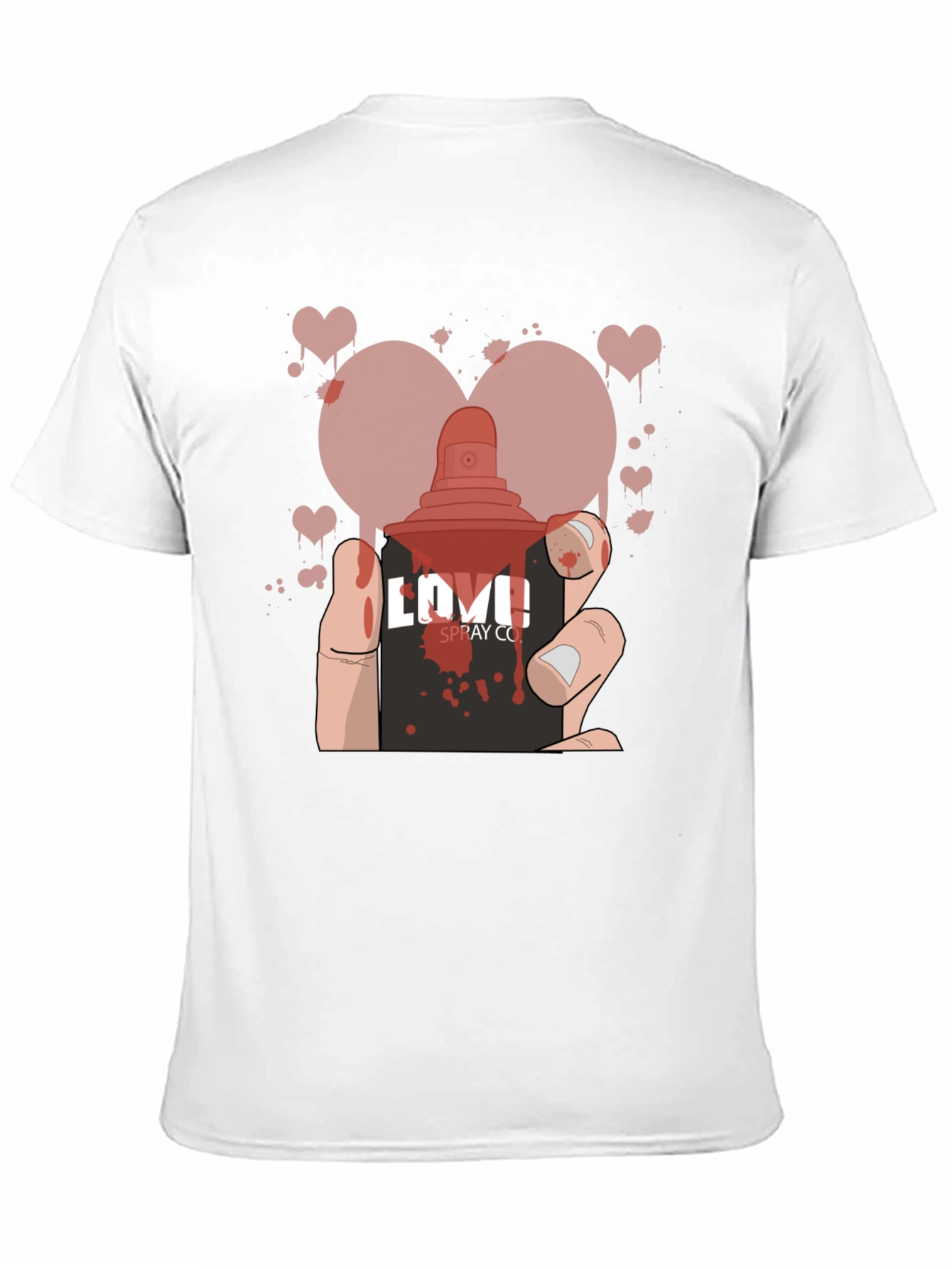 Love Spray Graphic Tee - Unique Artistic Design