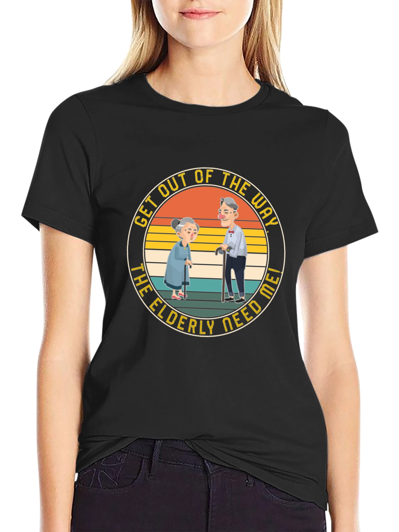 Funny Elderly Graphic T-Shirt