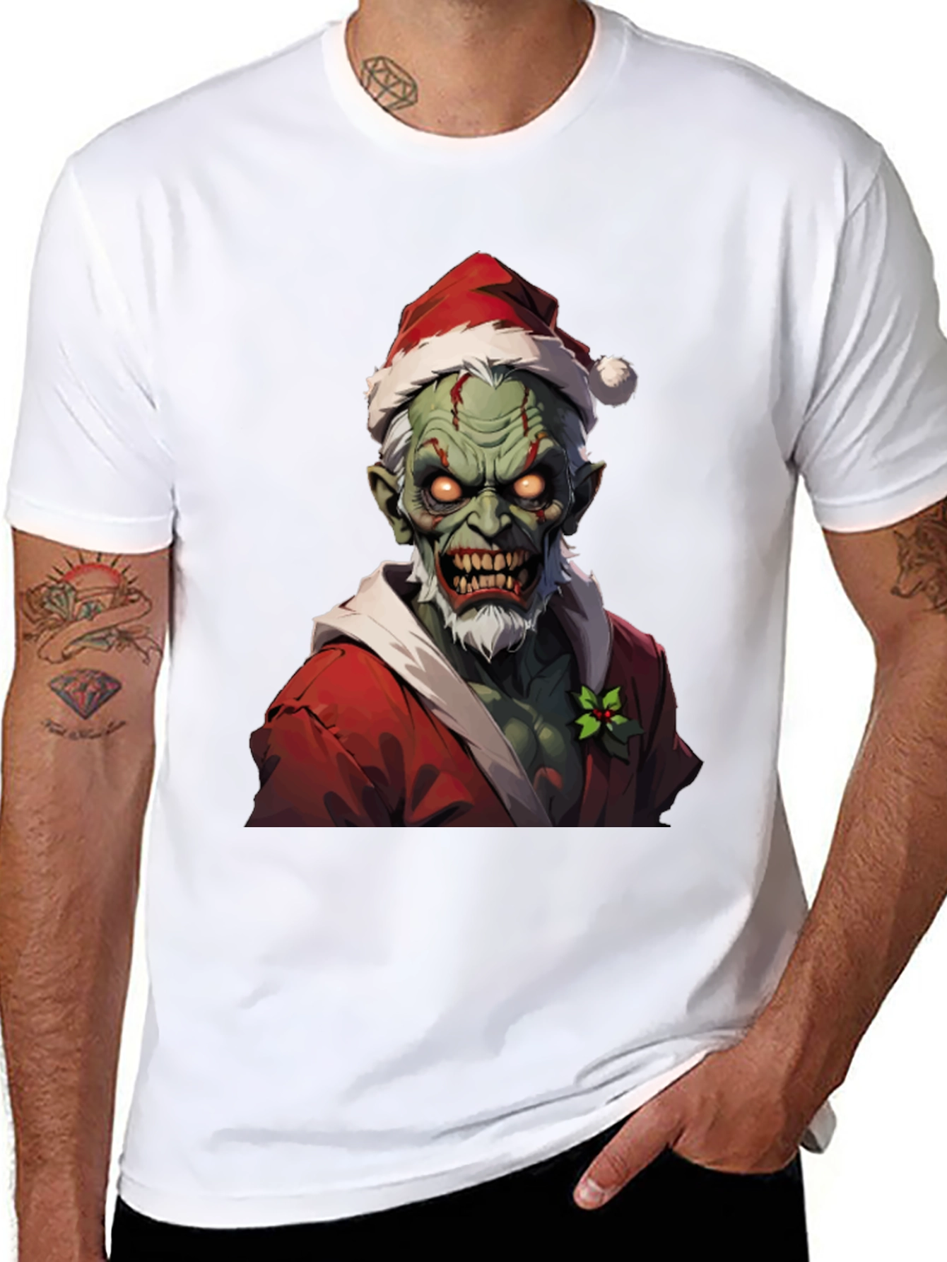 Zombie Santa T-Shirt - Festive Horror Tee