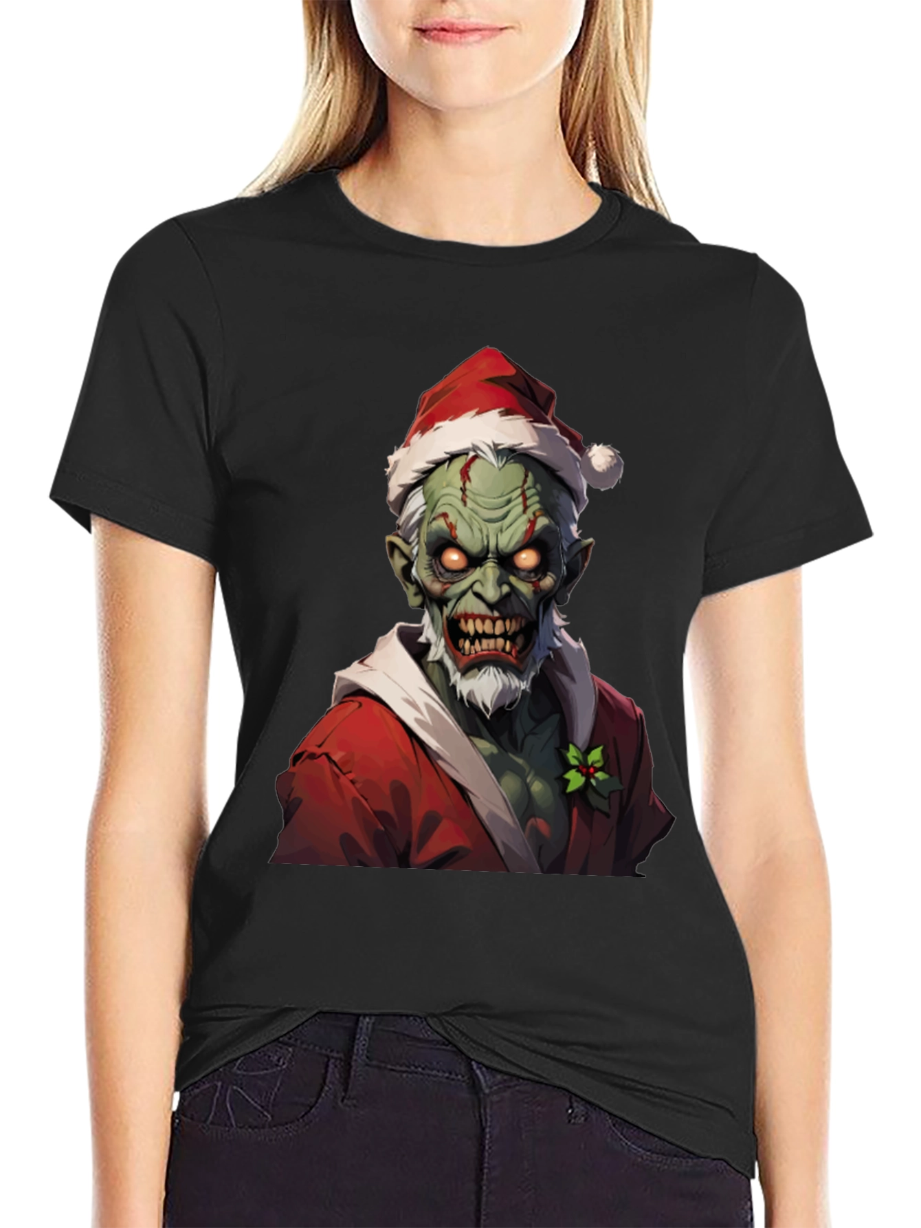 Zombie Santa T-Shirt - Festive Horror Tee