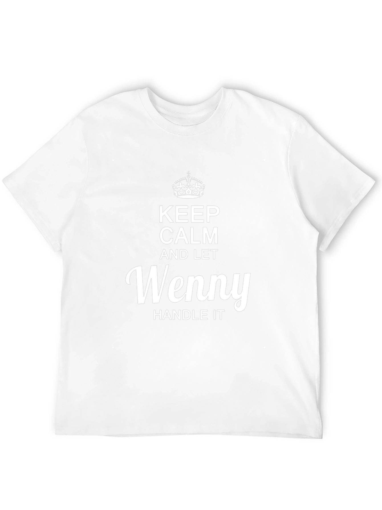 Keep Calm and Let Wenny Handle It Black T-Shirt