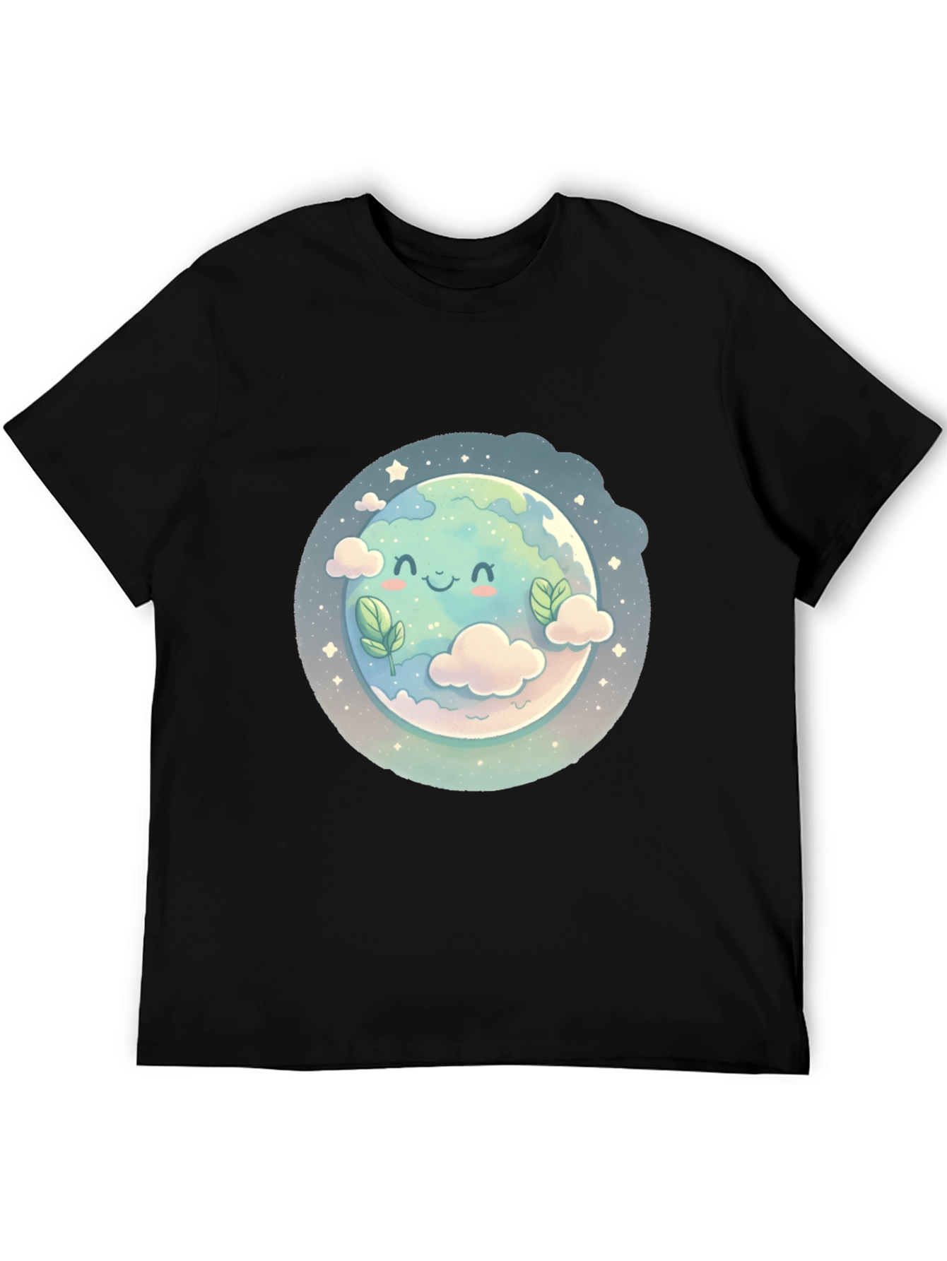 Cute Earth Cartoon Graphic T-Shirt