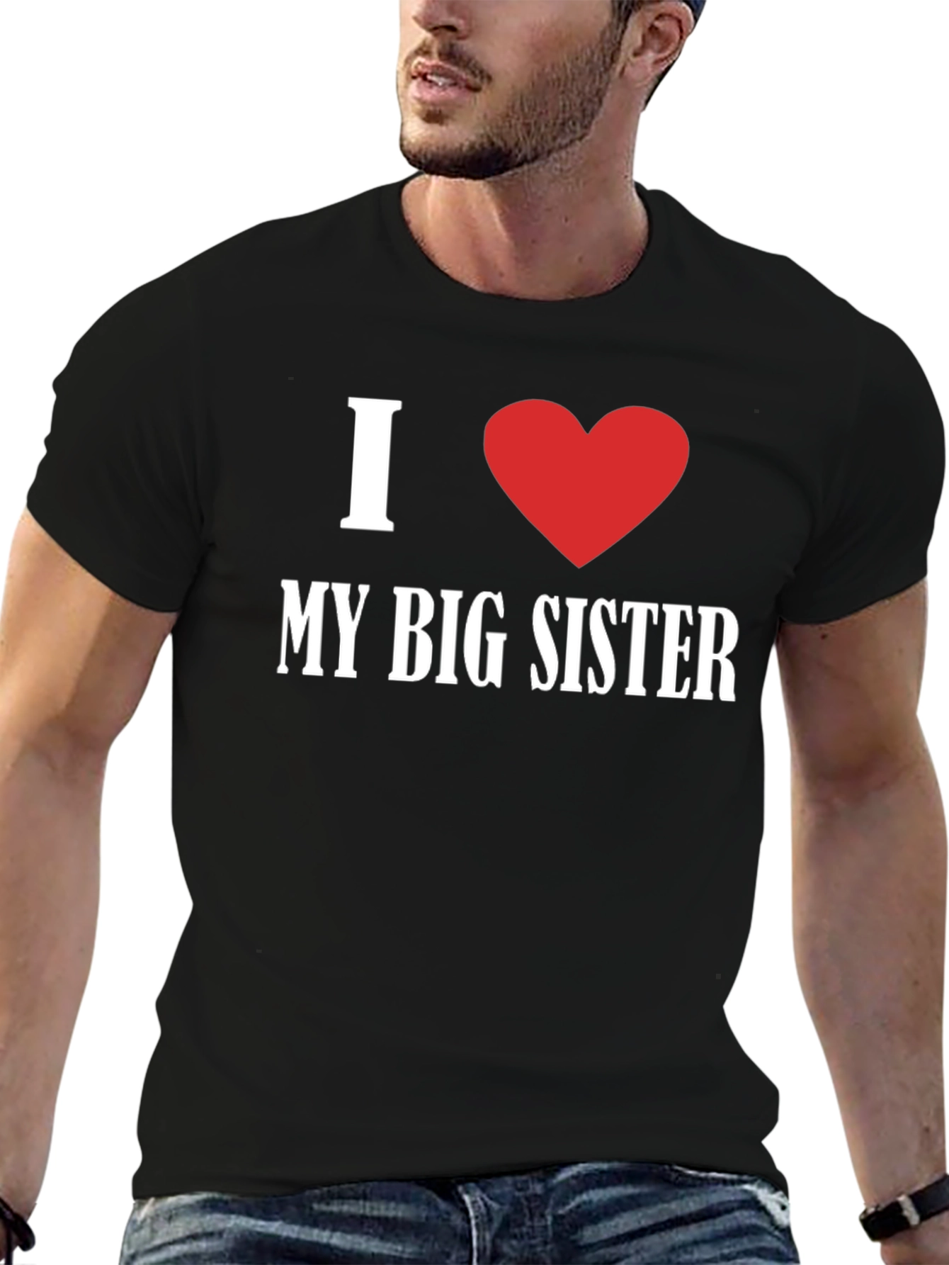 I Love My Big Sister Black T-Shirt