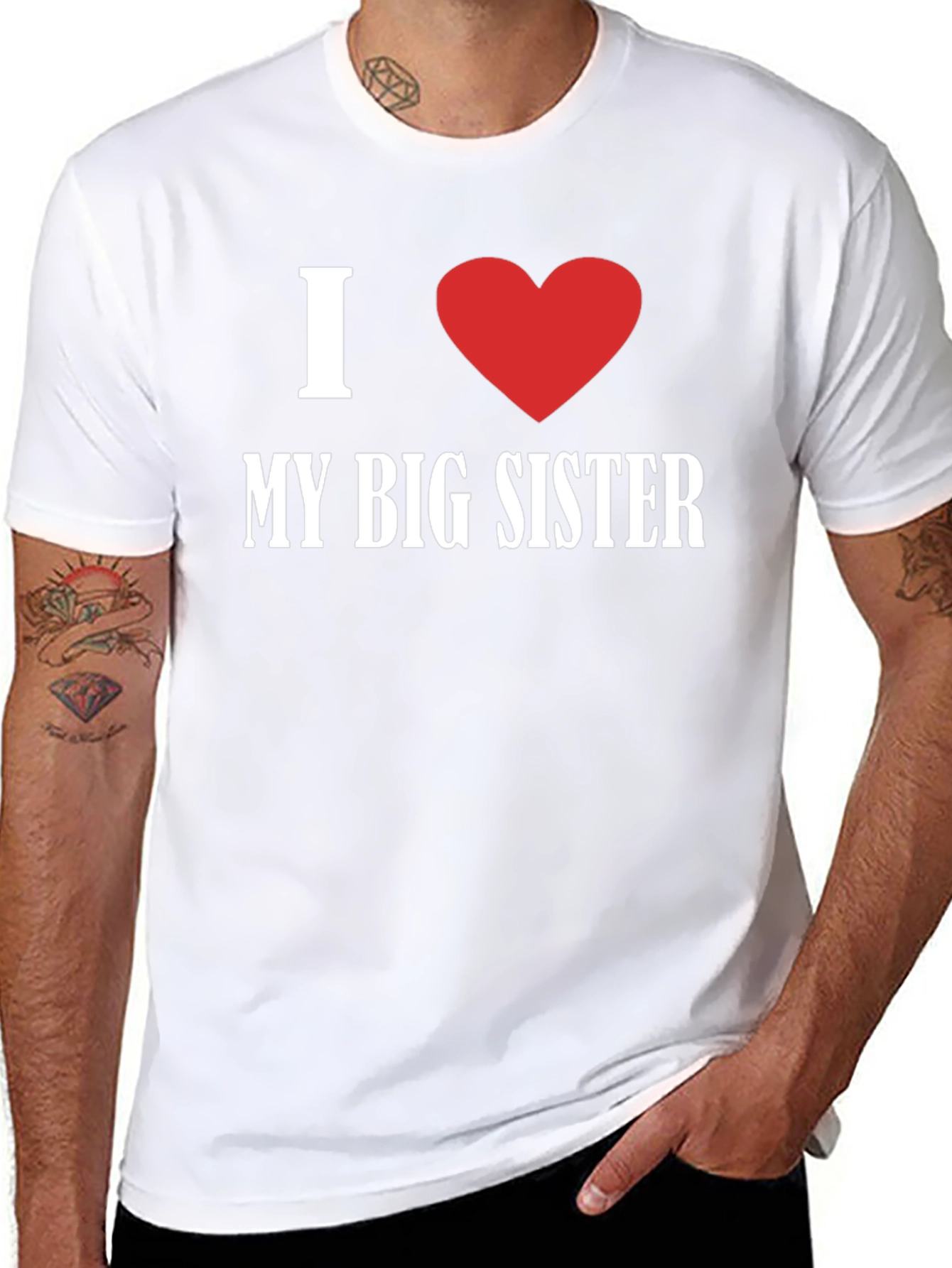 I Love My Big Sister Black T-Shirt