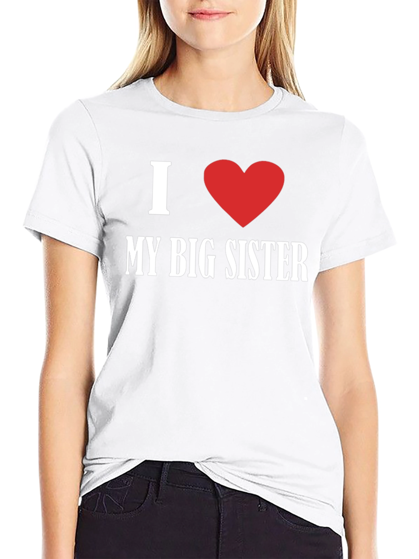 I Love My Big Sister Black T-Shirt