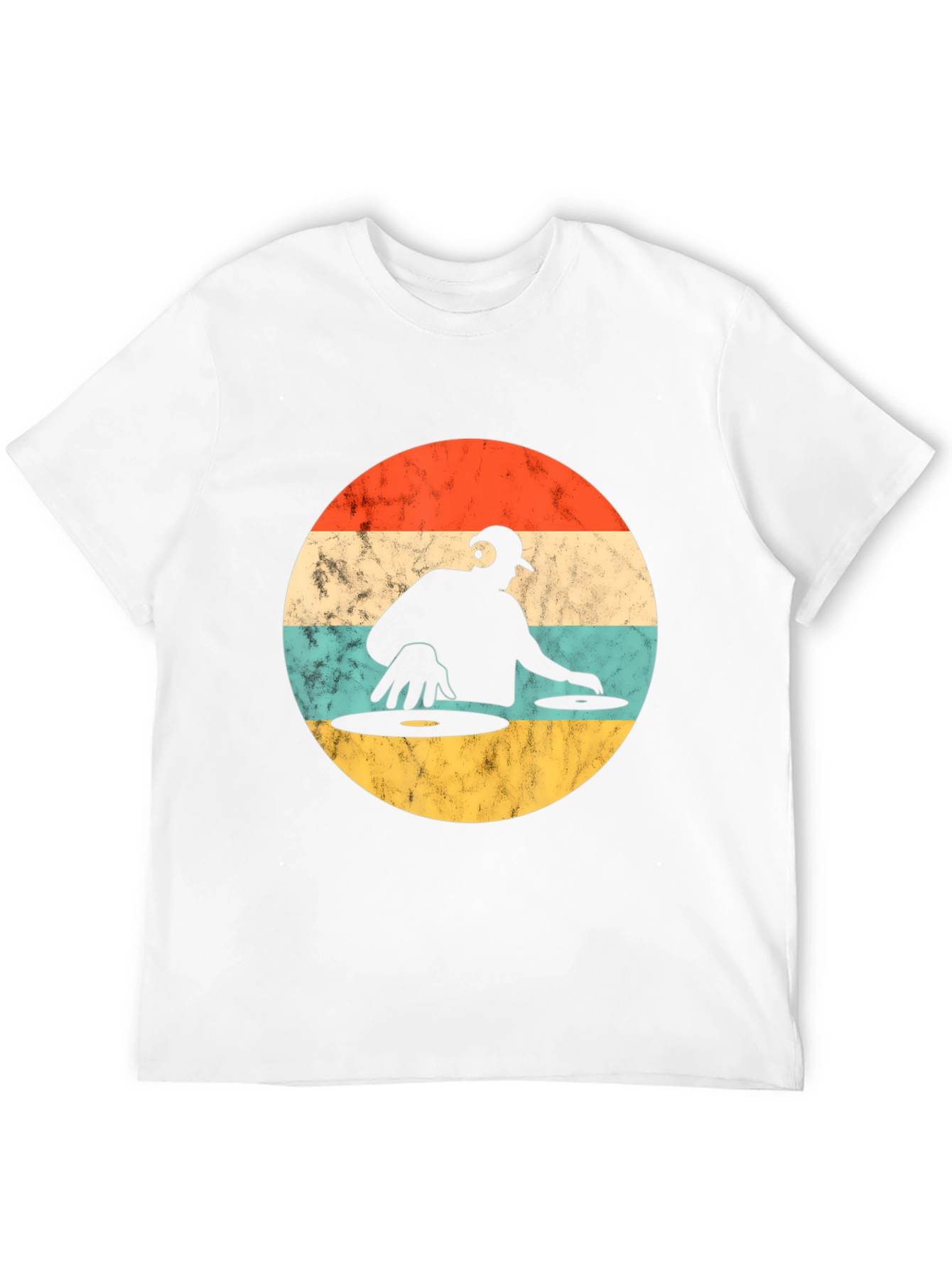 Retro DJ Graphic T-Shirt - Turntable Design
