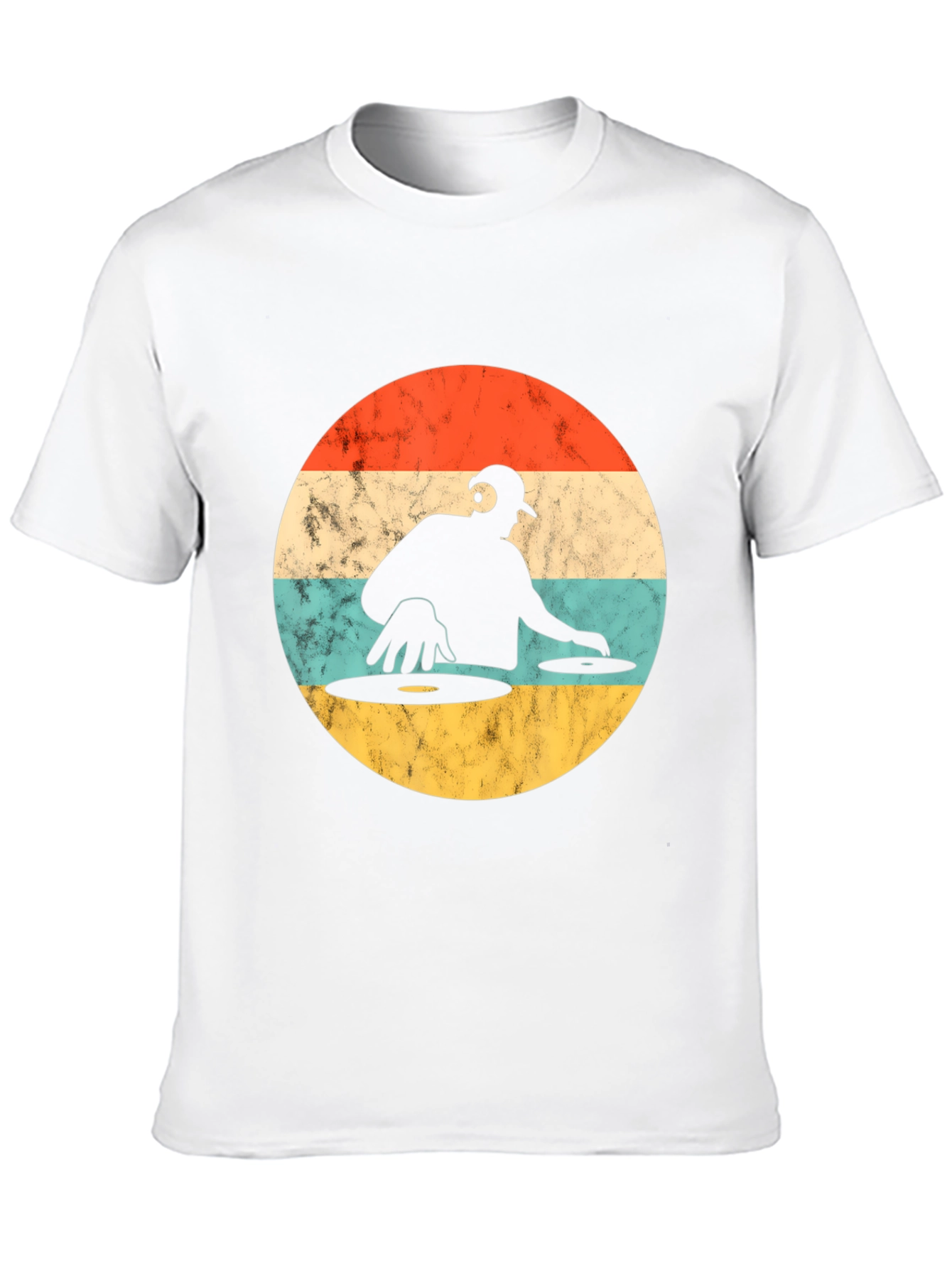 Retro DJ Graphic T-Shirt - Turntable Design