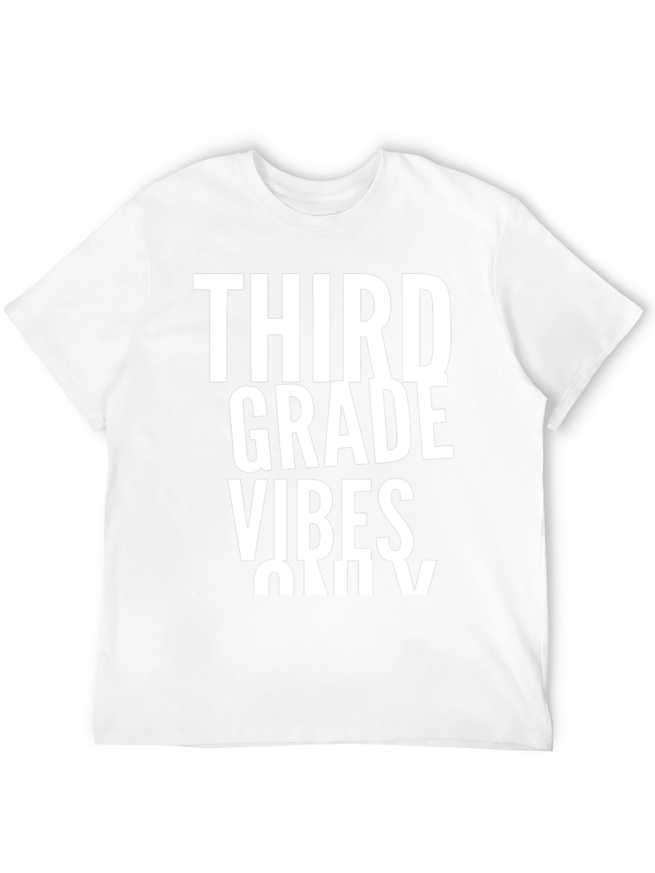 Third Grade Vibes Only Black T-Shirt