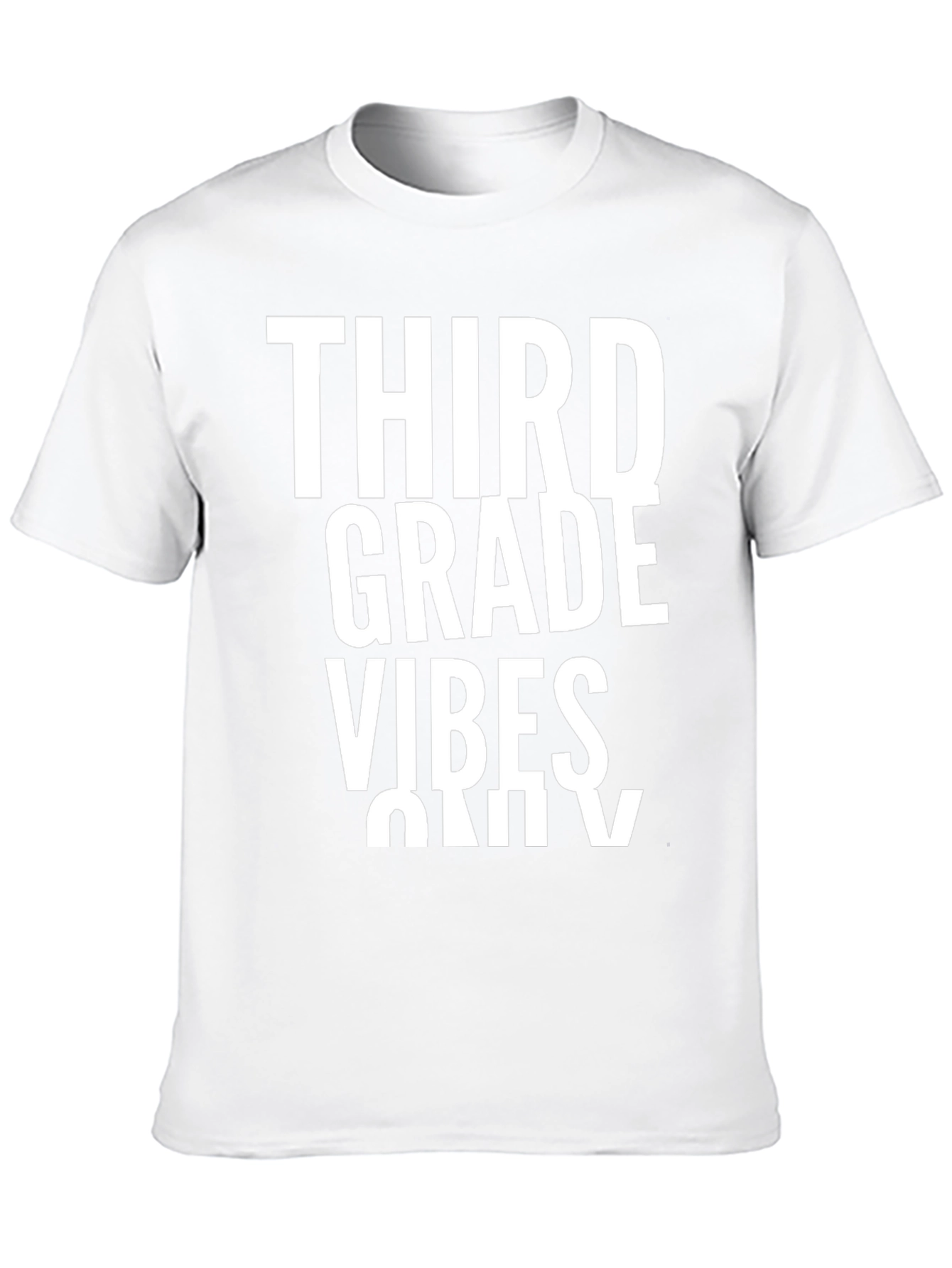 Third Grade Vibes Only Black T-Shirt