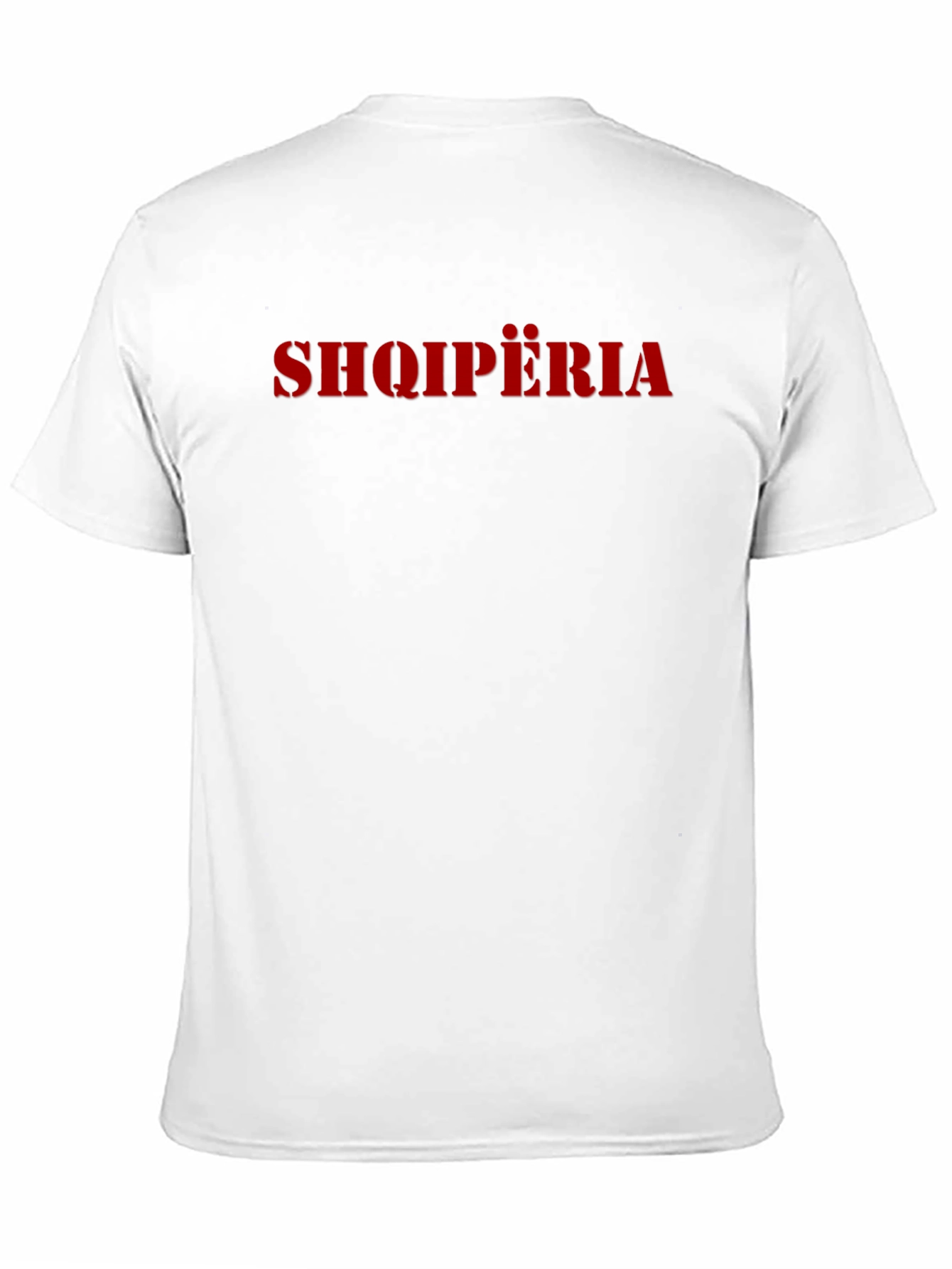 Stylish Albania T-Shirt - Black Crew Neck Tee