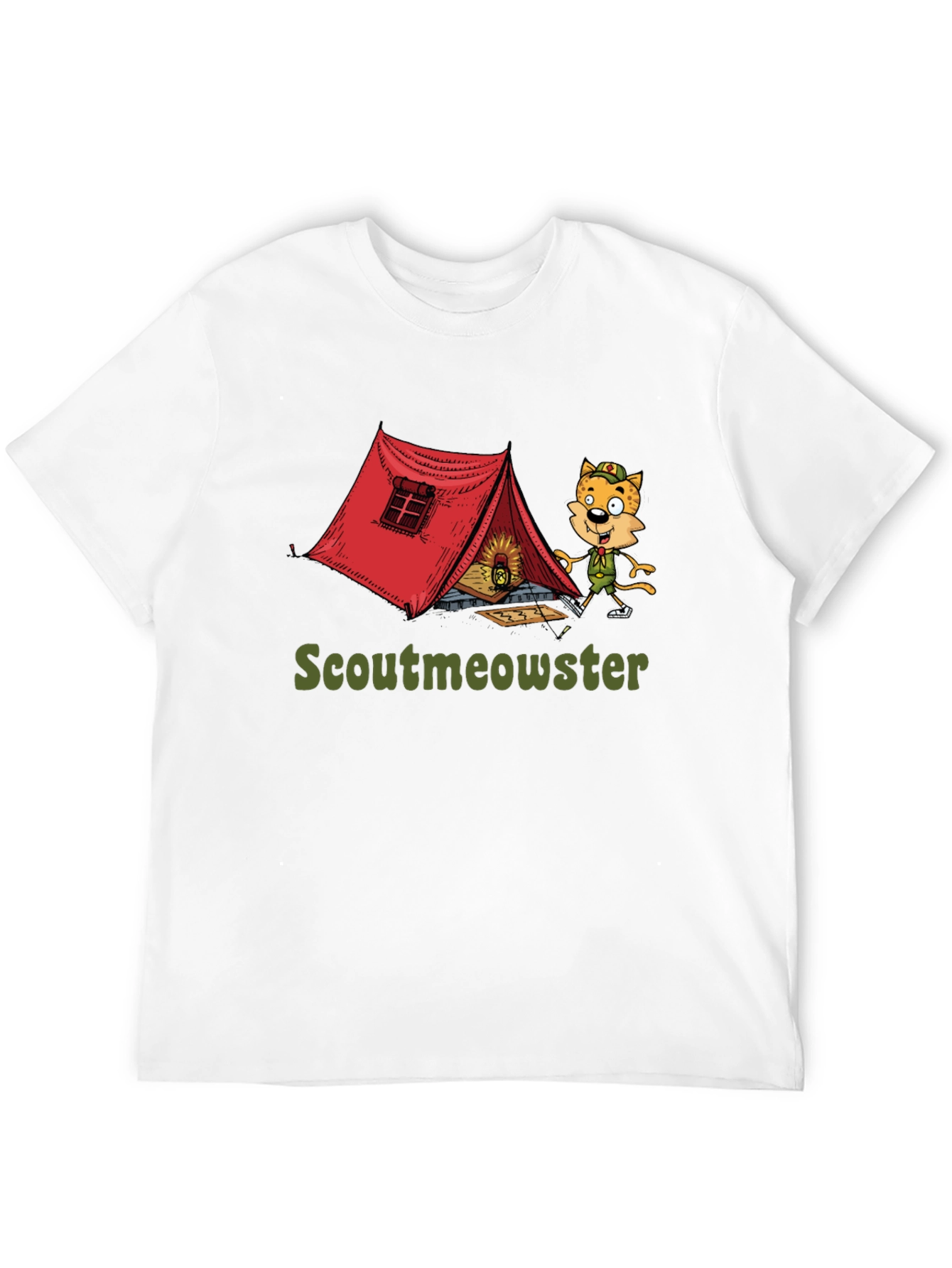 Scoutmeowster Camping Graphic T-Shirt
