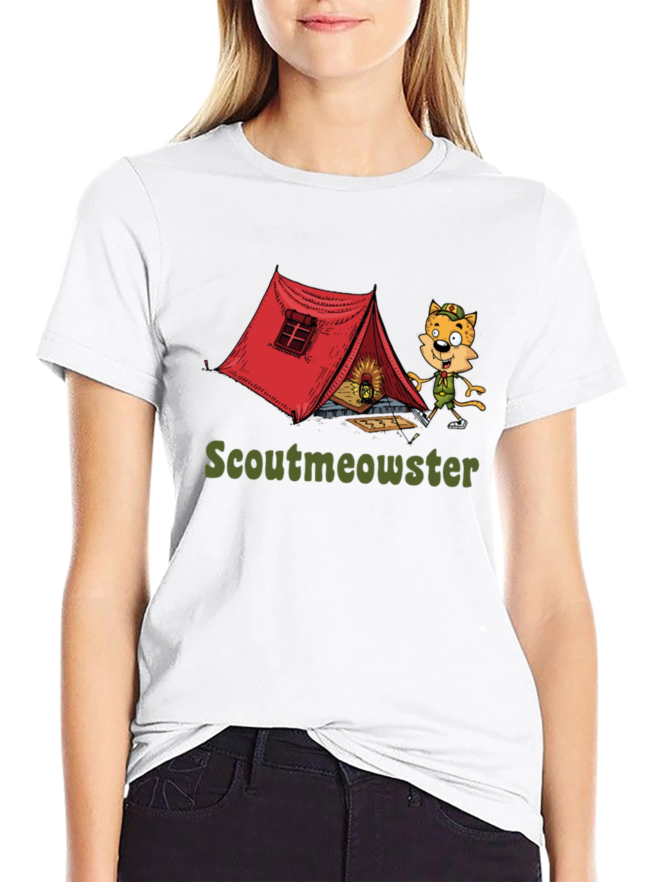 Scoutmeowster Camping Graphic T-Shirt