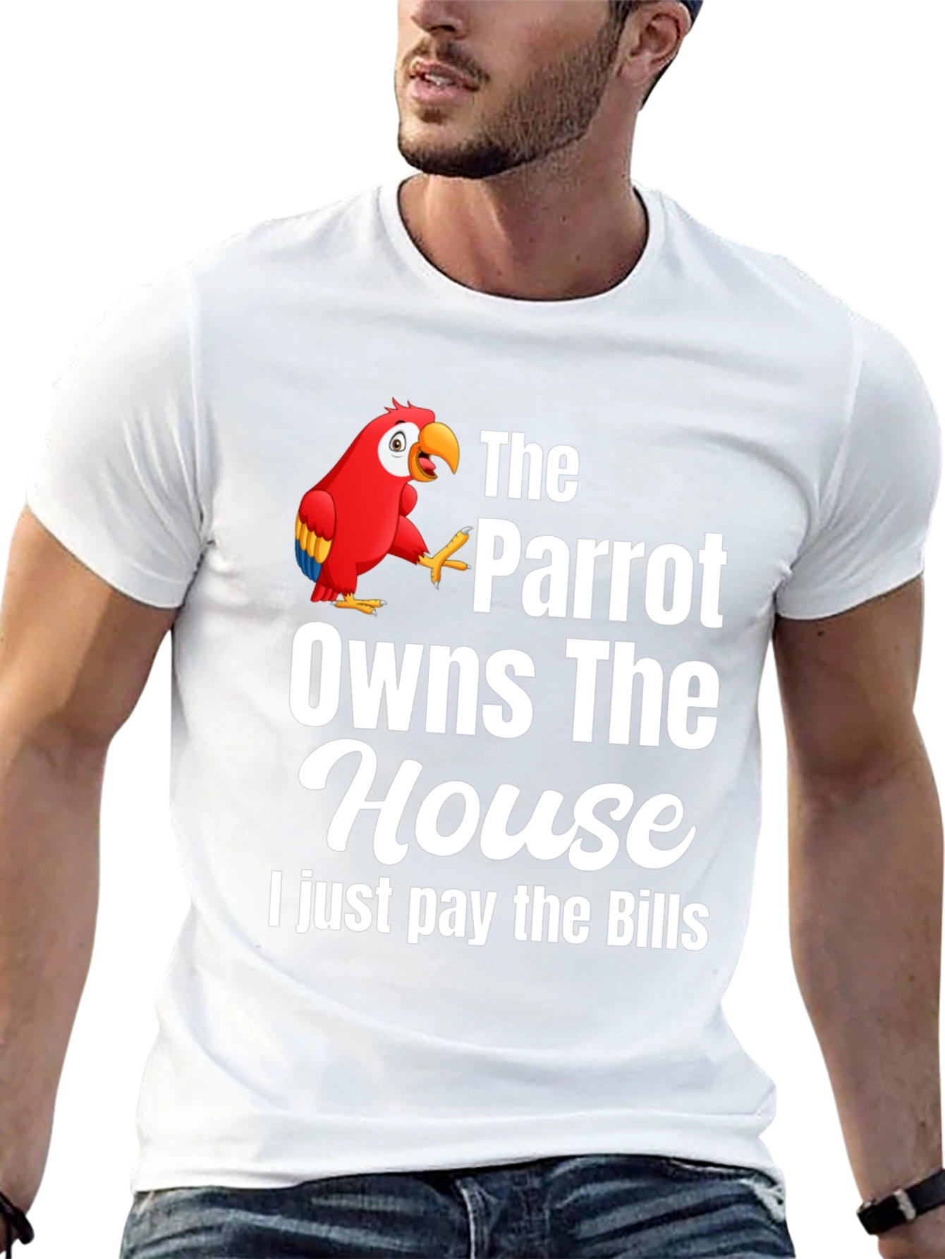 Parrot Owns the House Graphic T-Shirt