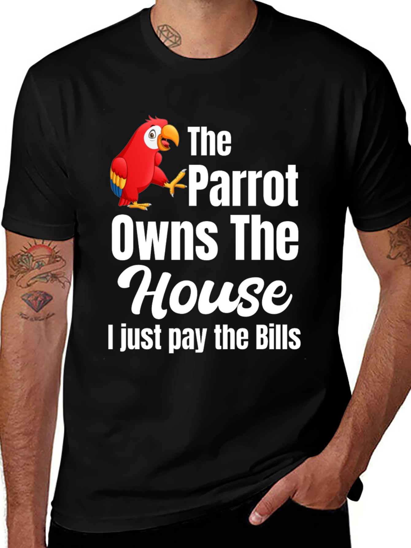 Parrot Owns the House Graphic T-Shirt