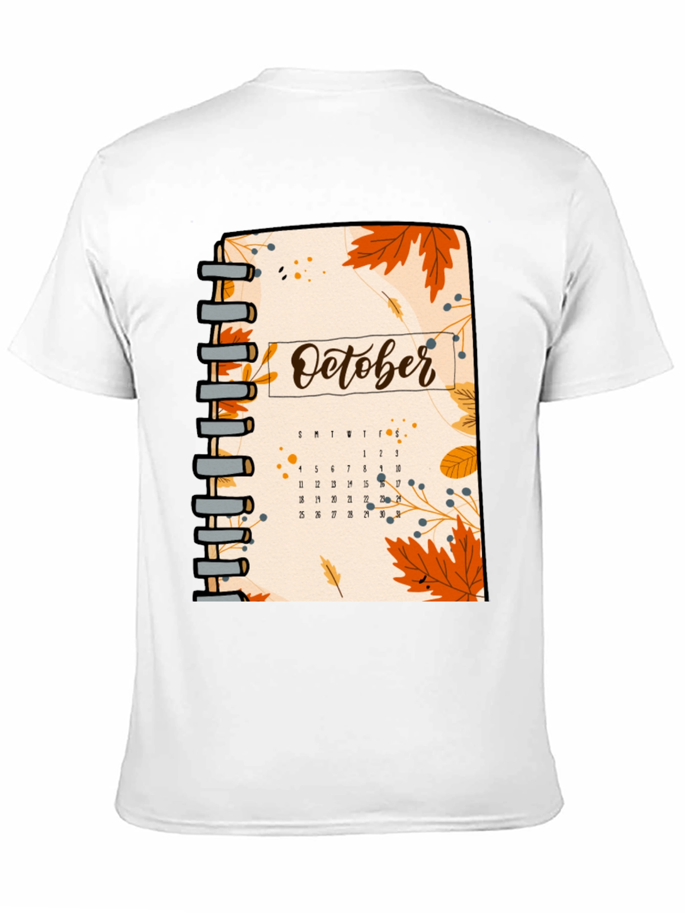 October Calendar Graphic T-Shirt