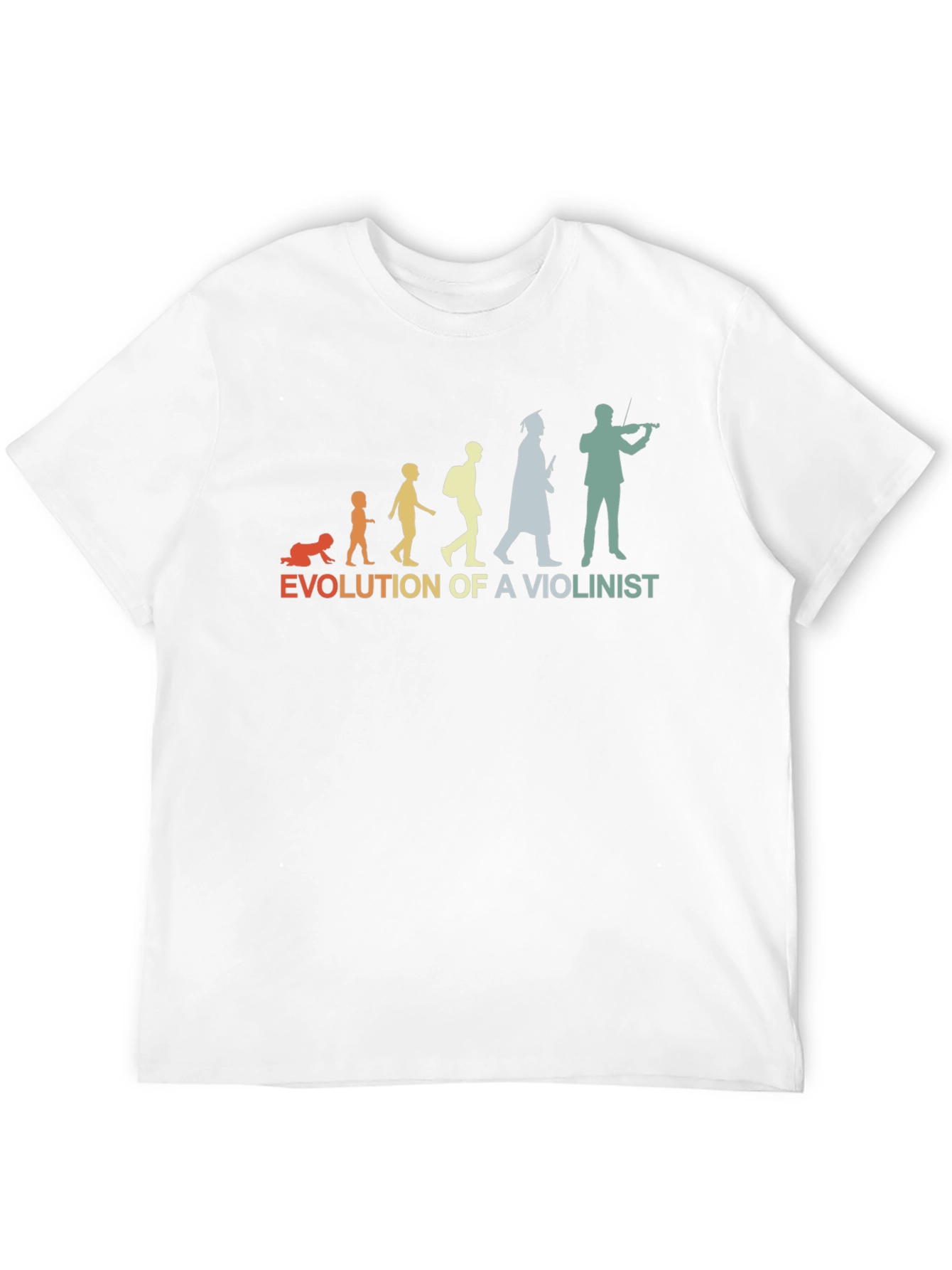 Evolution of a Violinist Black T-Shirt