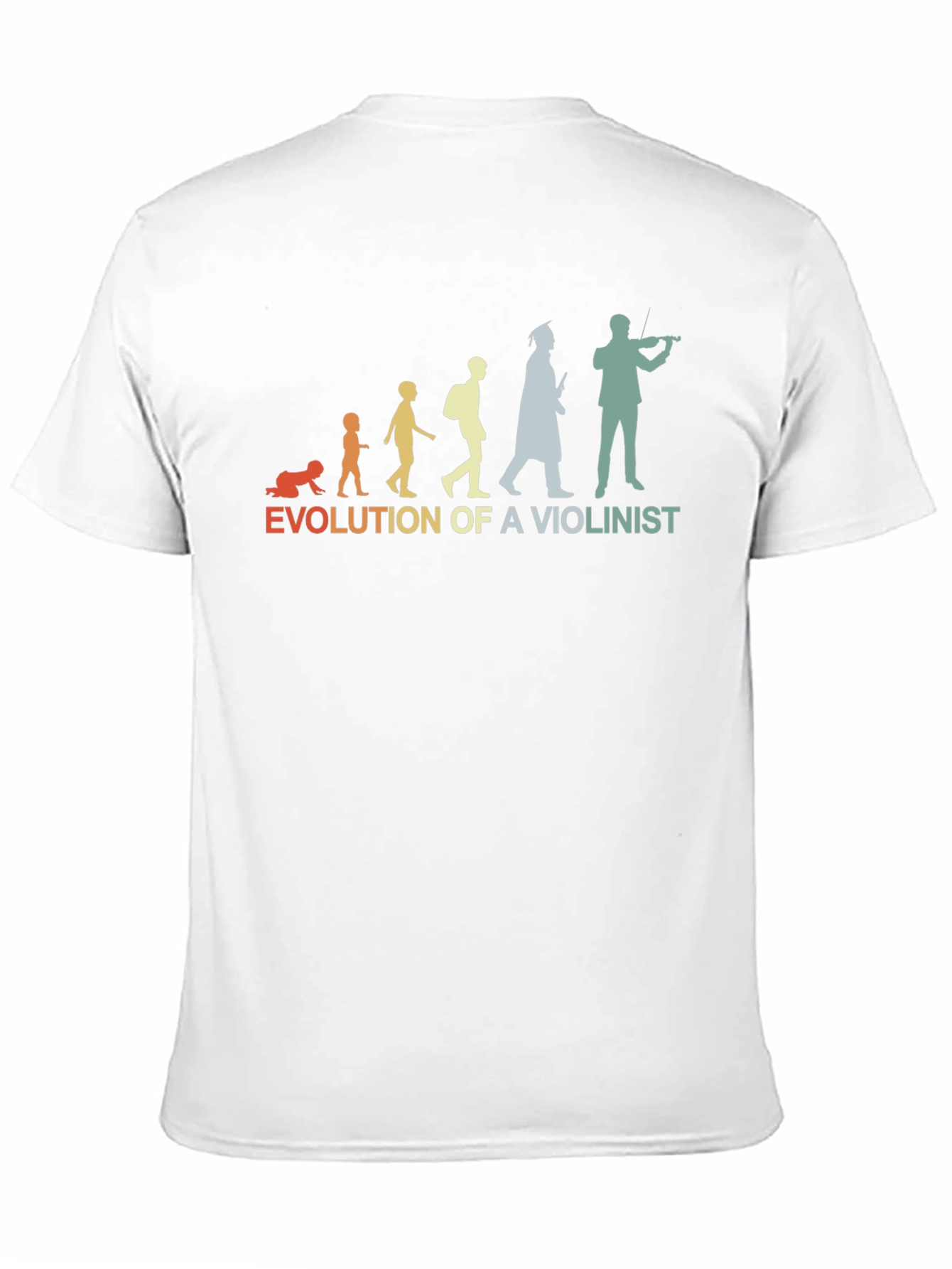 Evolution of a Violinist Black T-Shirt