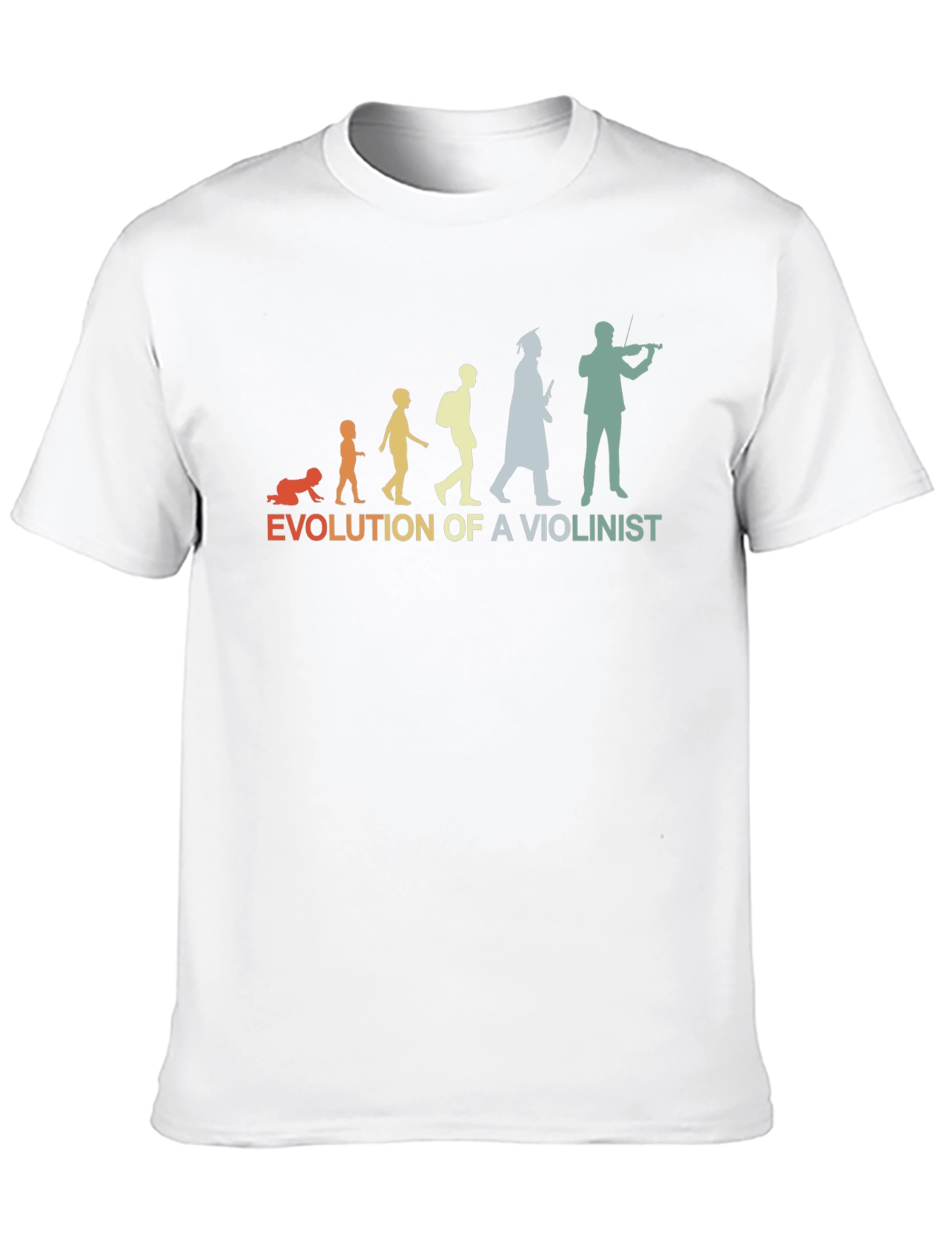 Evolution of a Violinist Black T-Shirt