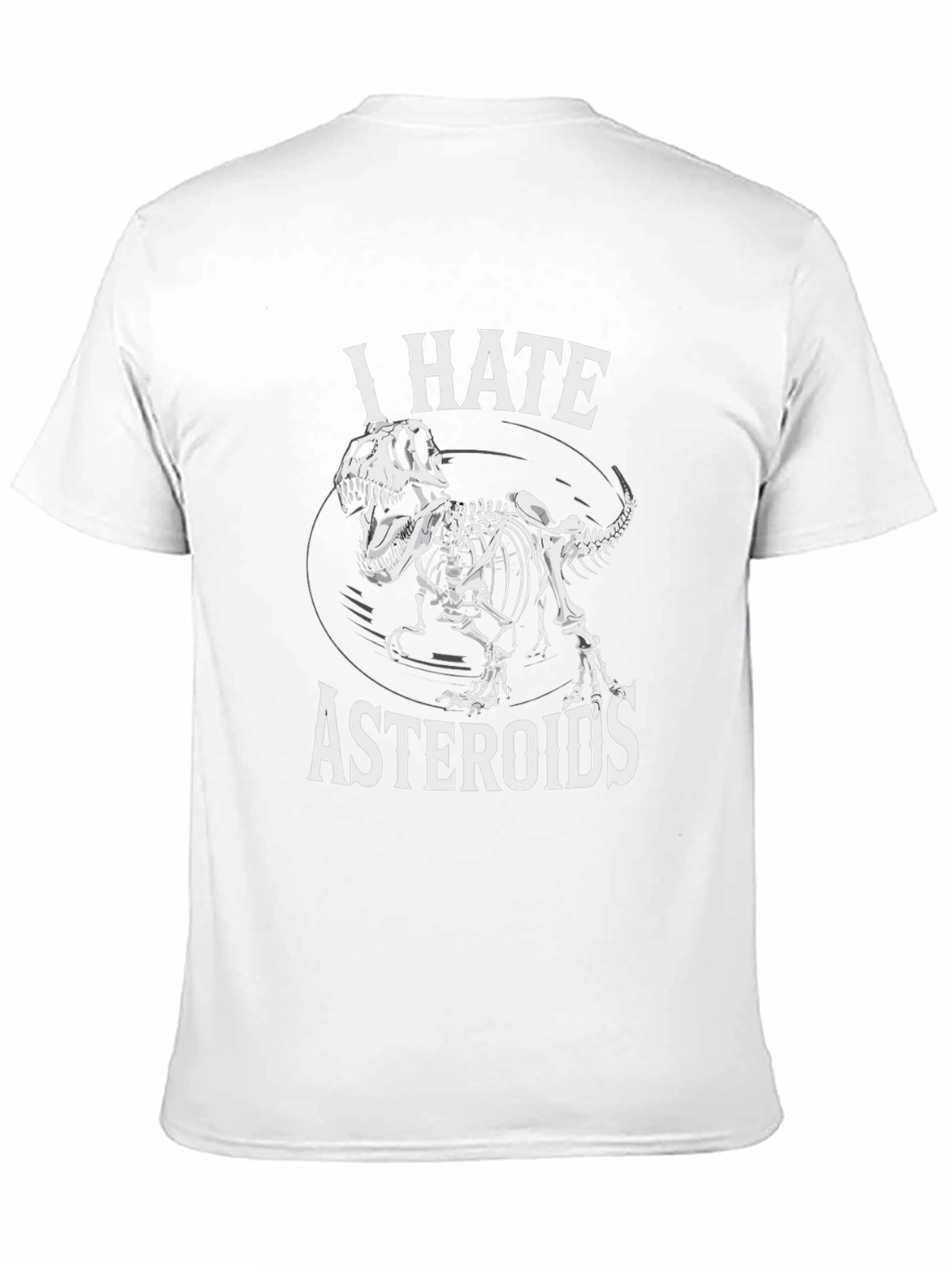 I Hate Asteroids Dinosaur Skeleton Graphic T-Shirt