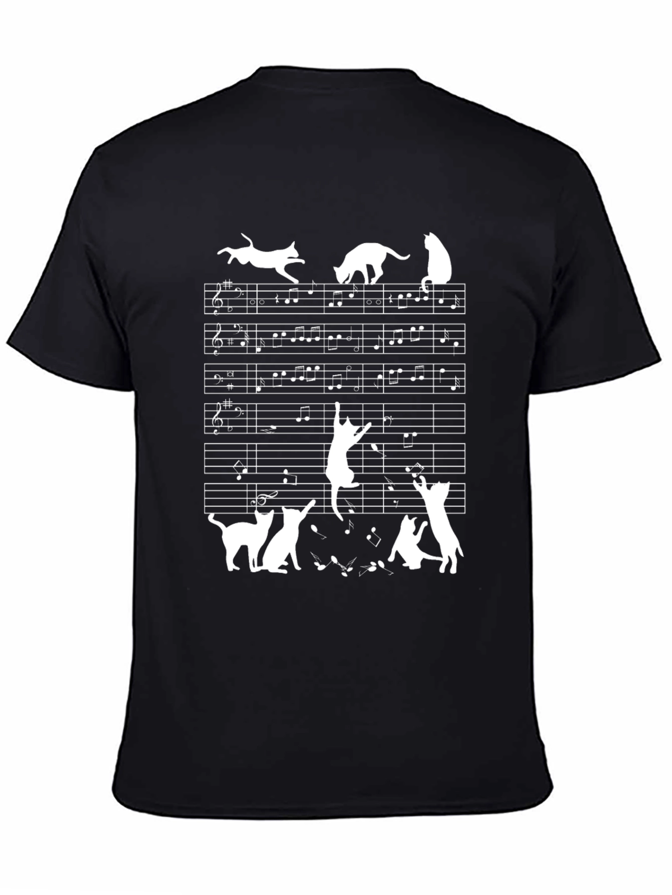 Musical Cats T-Shirt - Black