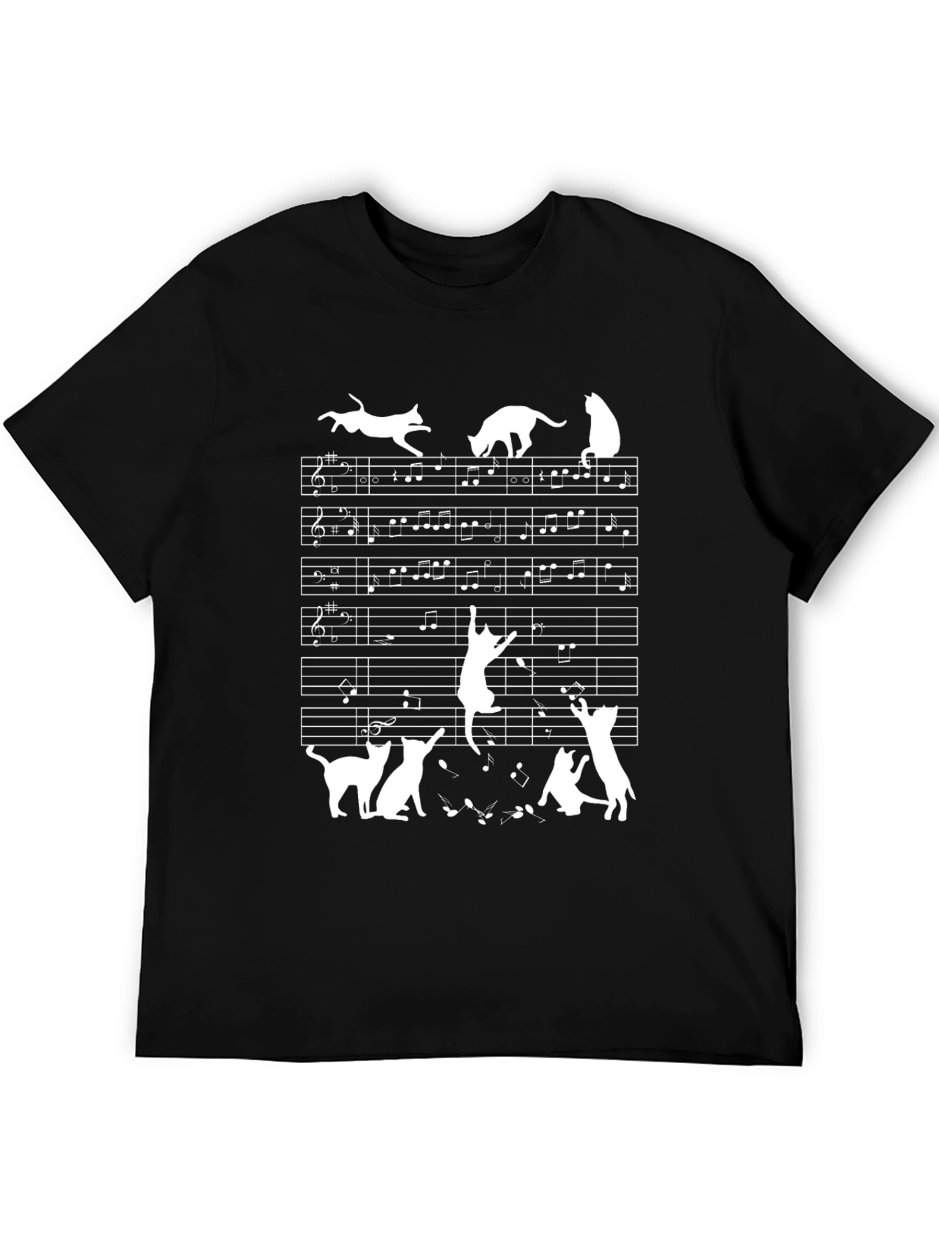 Musical Cats T-Shirt - Black